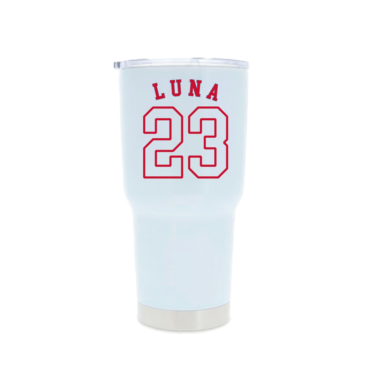 30oz Stainless Steel Tumbler — Shirsey Arch in White