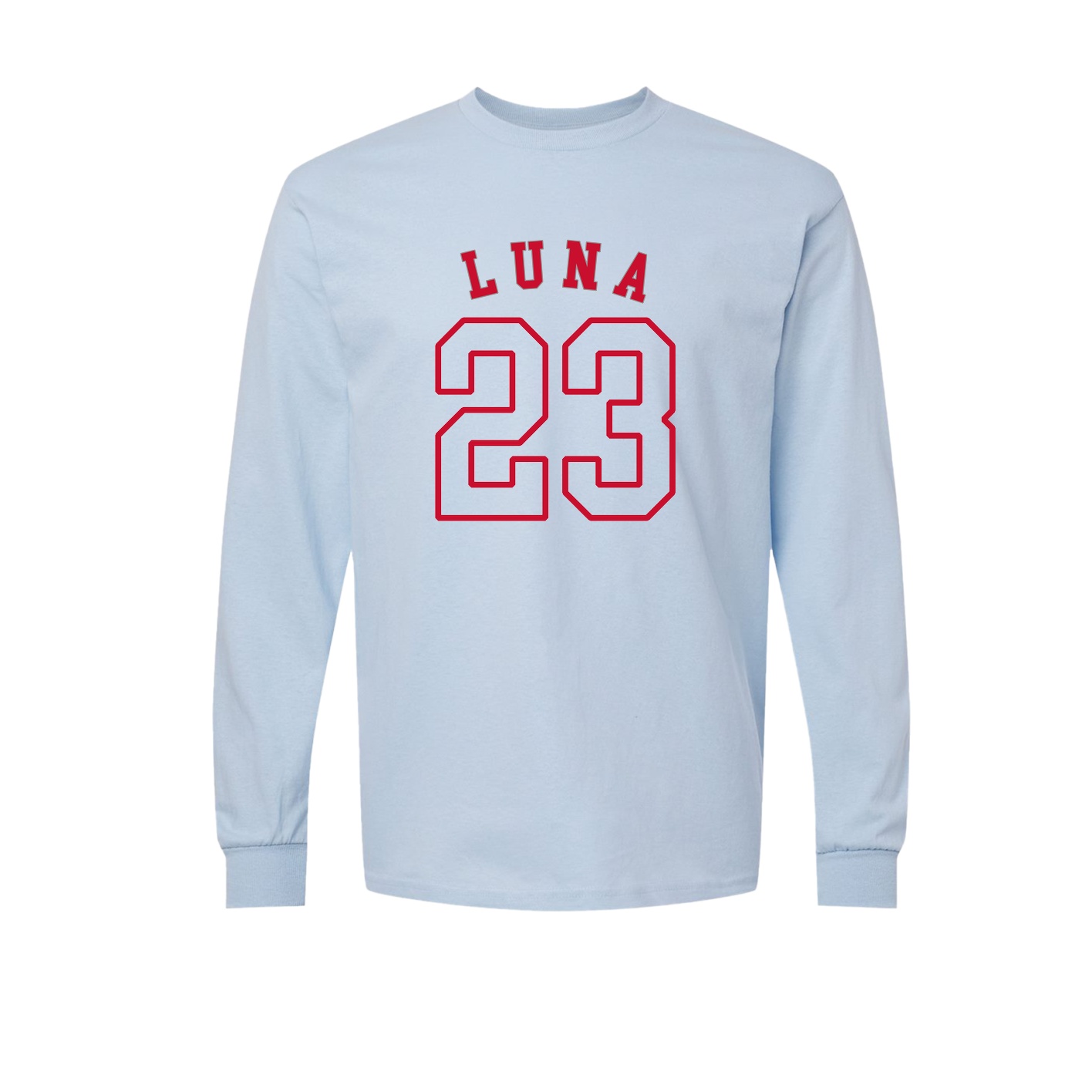 Long Sleeve Tee — Shirsey Arch in Light Blue