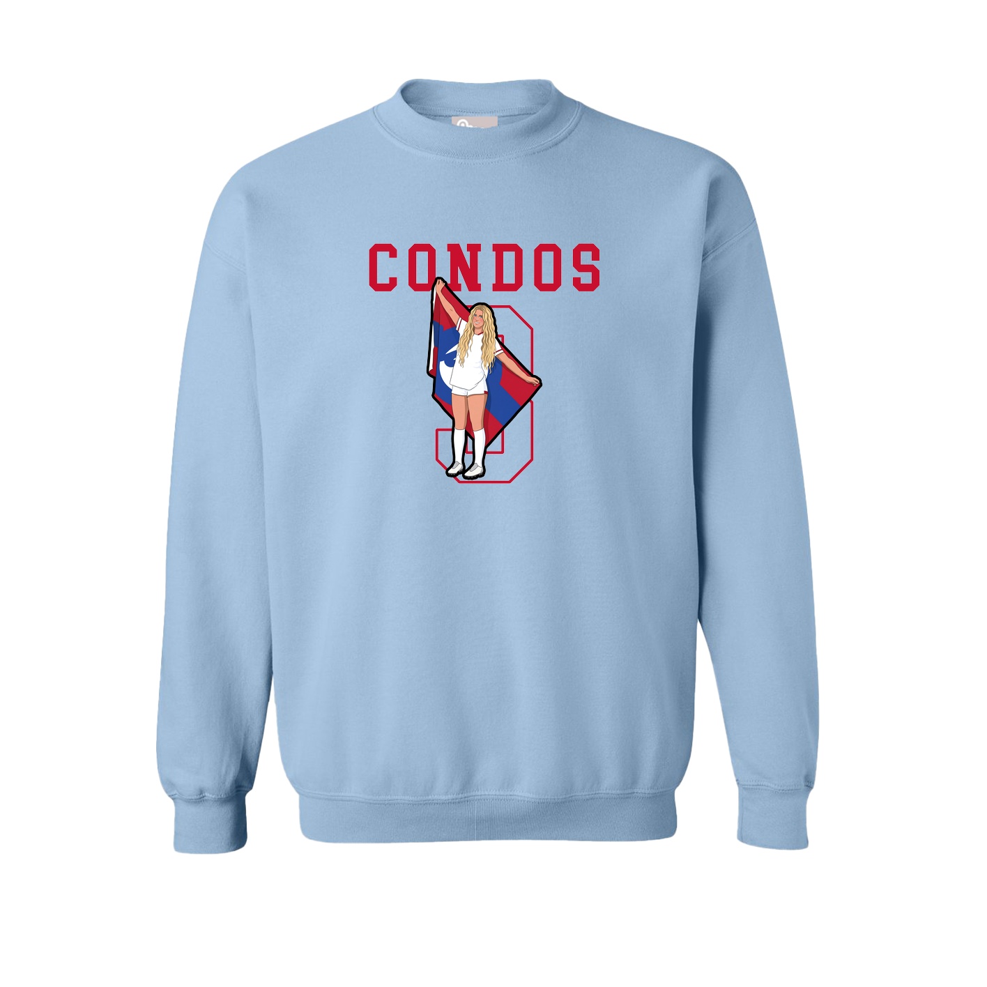 Fleece Crew — Shirsey in Light Blue