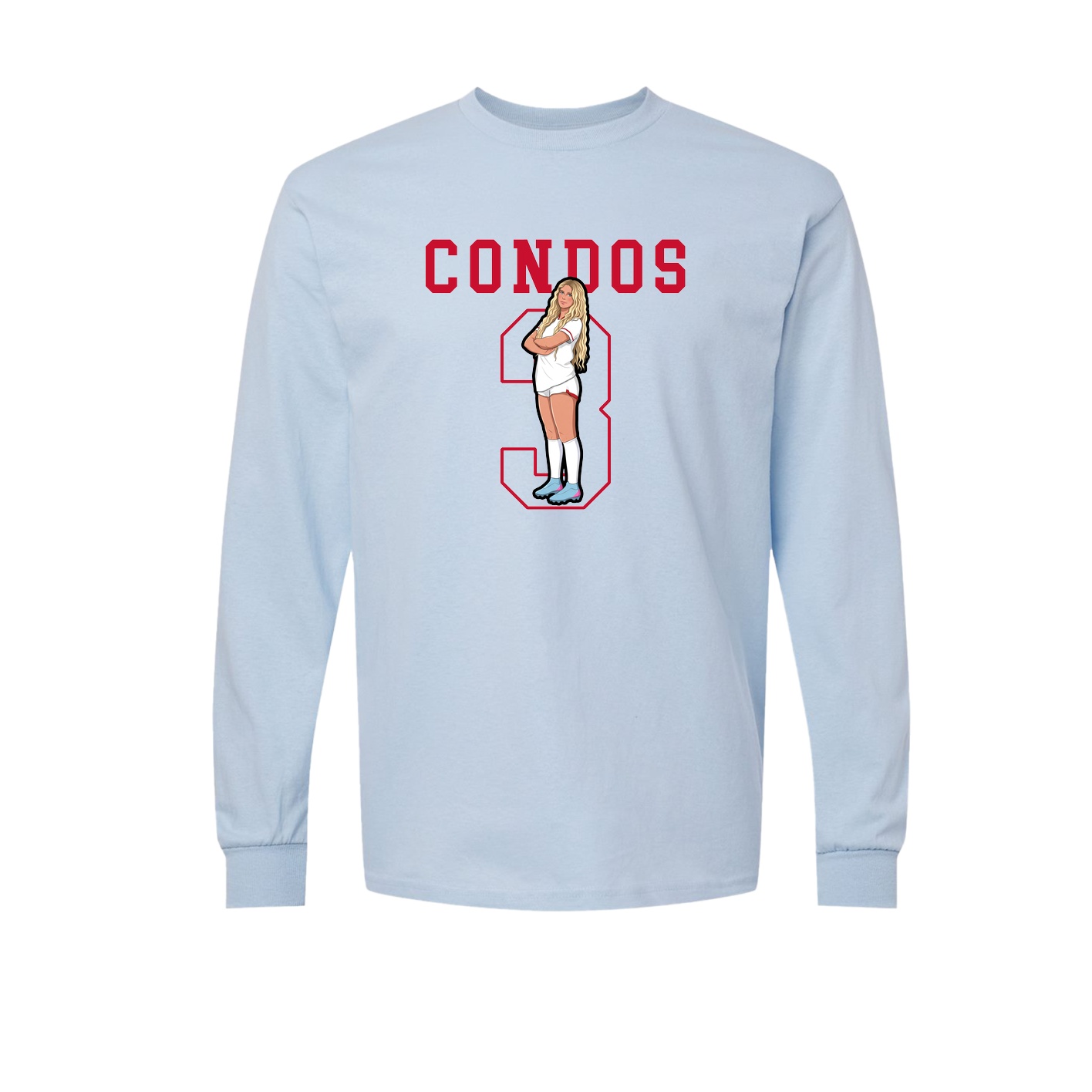 Long Sleeve Tee — Shirsey in Light Blue
