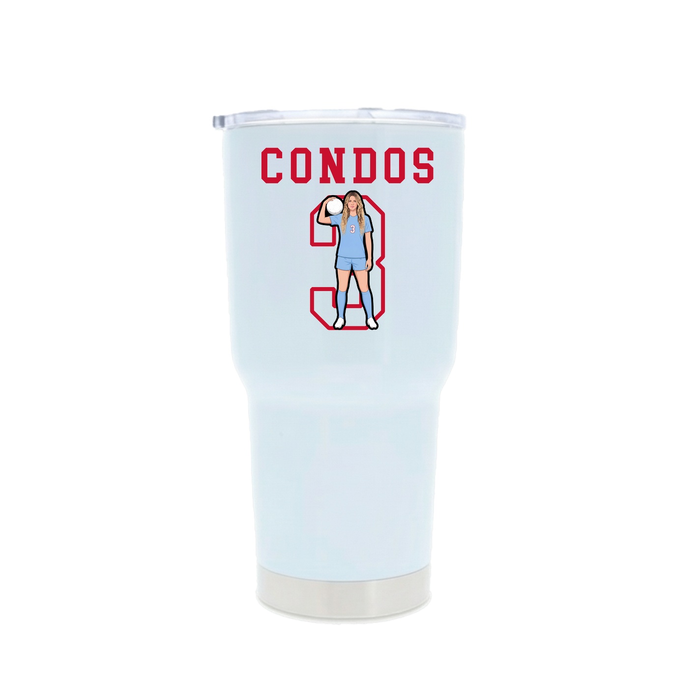 30oz Stainless Steel Tumbler — Shirsey in White