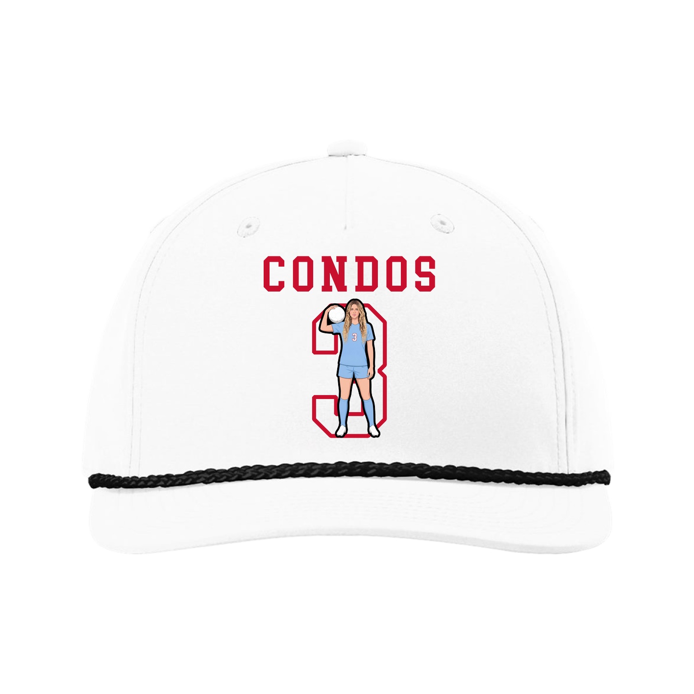 Five-Panel Classic Rope Cap — Shirsey in White