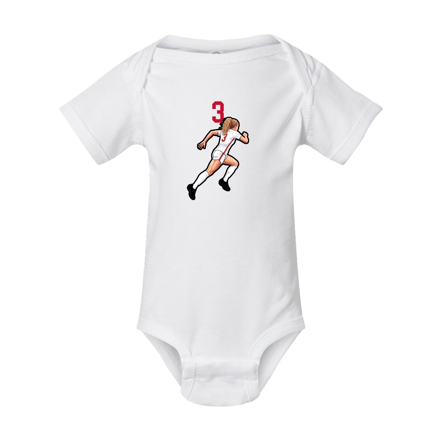 Baby Onesie — Number Top in White