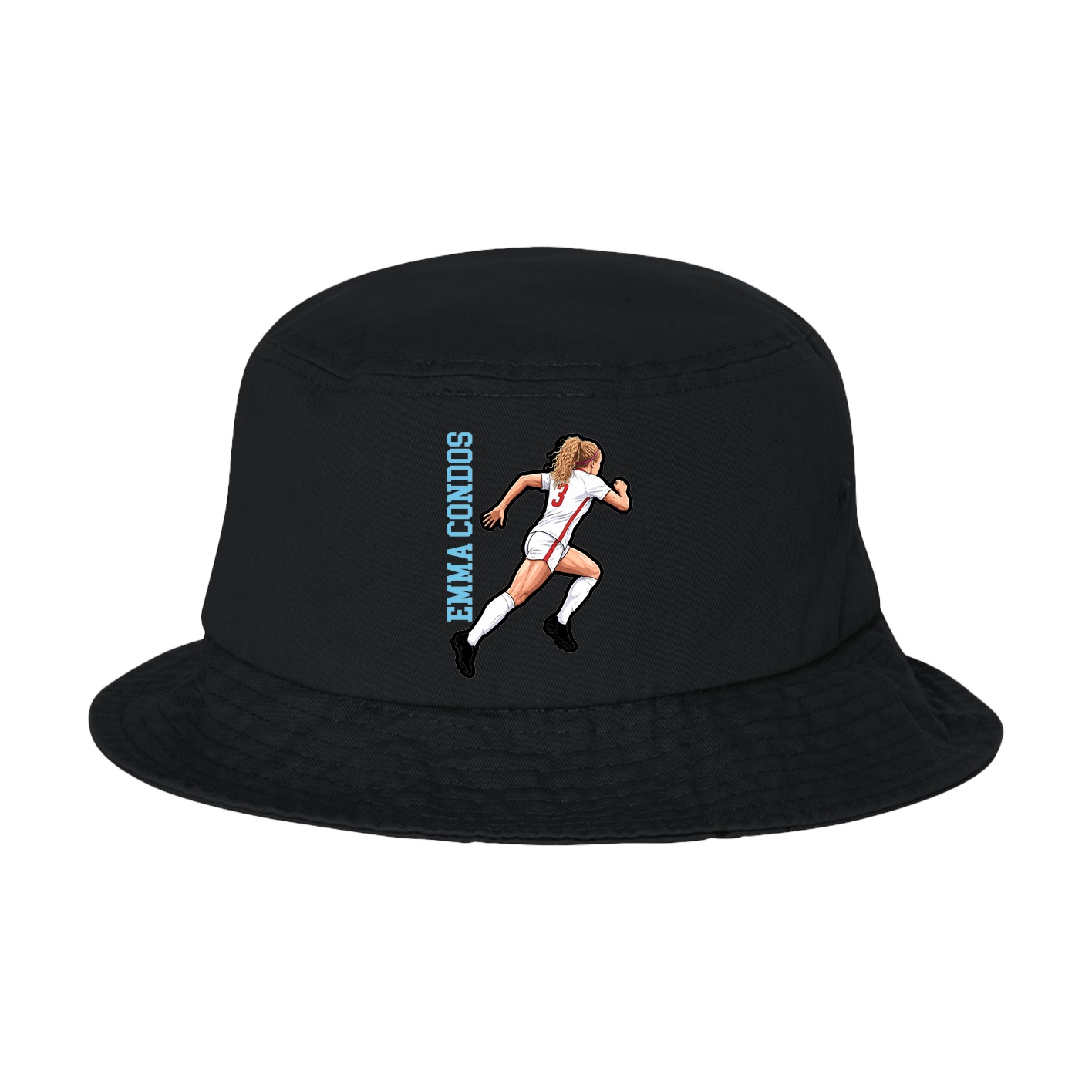 Bucket Cap — Name Vertical in Black