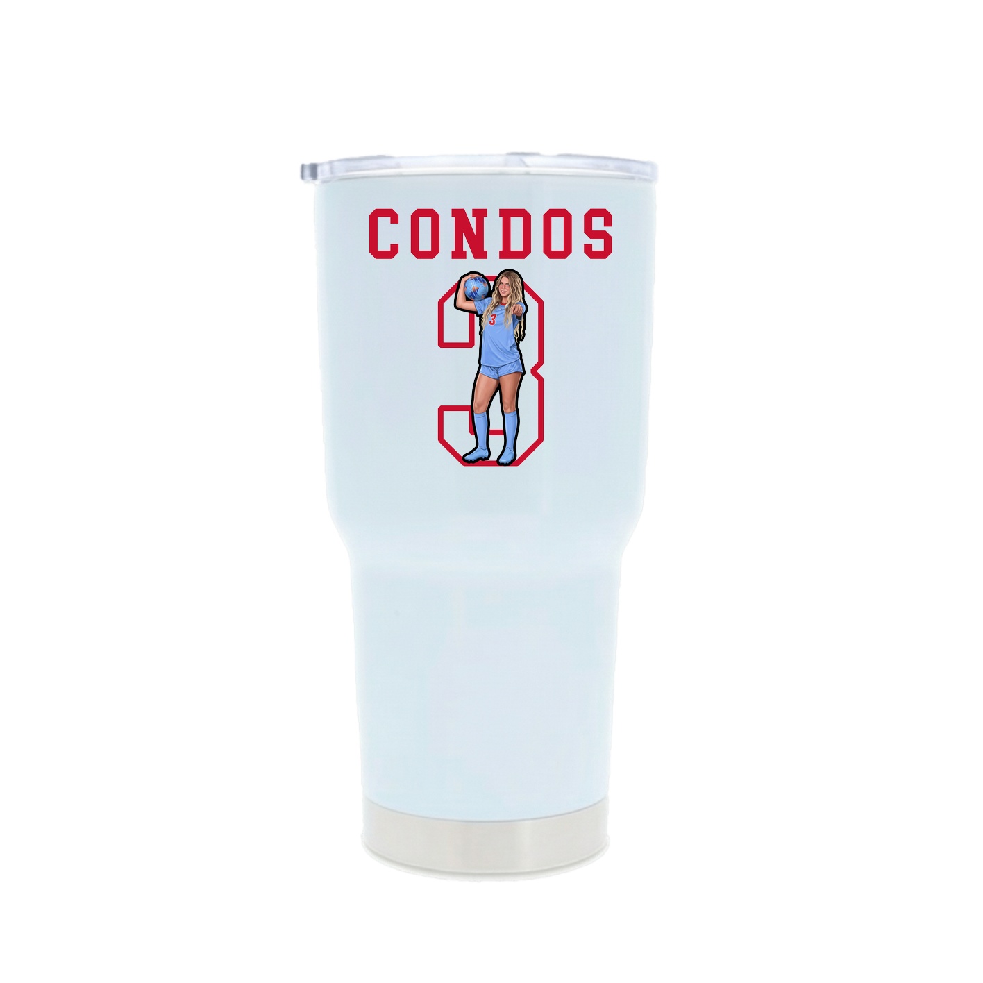 30oz Stainless Steel Tumbler — Shirsey in White