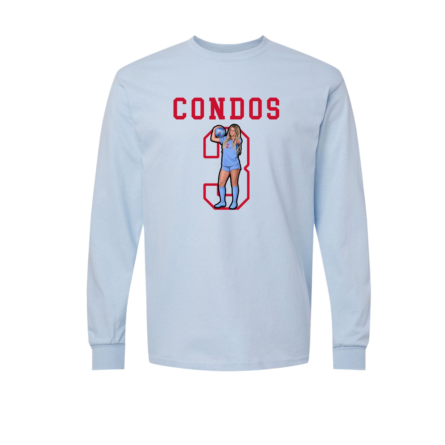 Long Sleeve Tee — Shirsey in Light Blue
