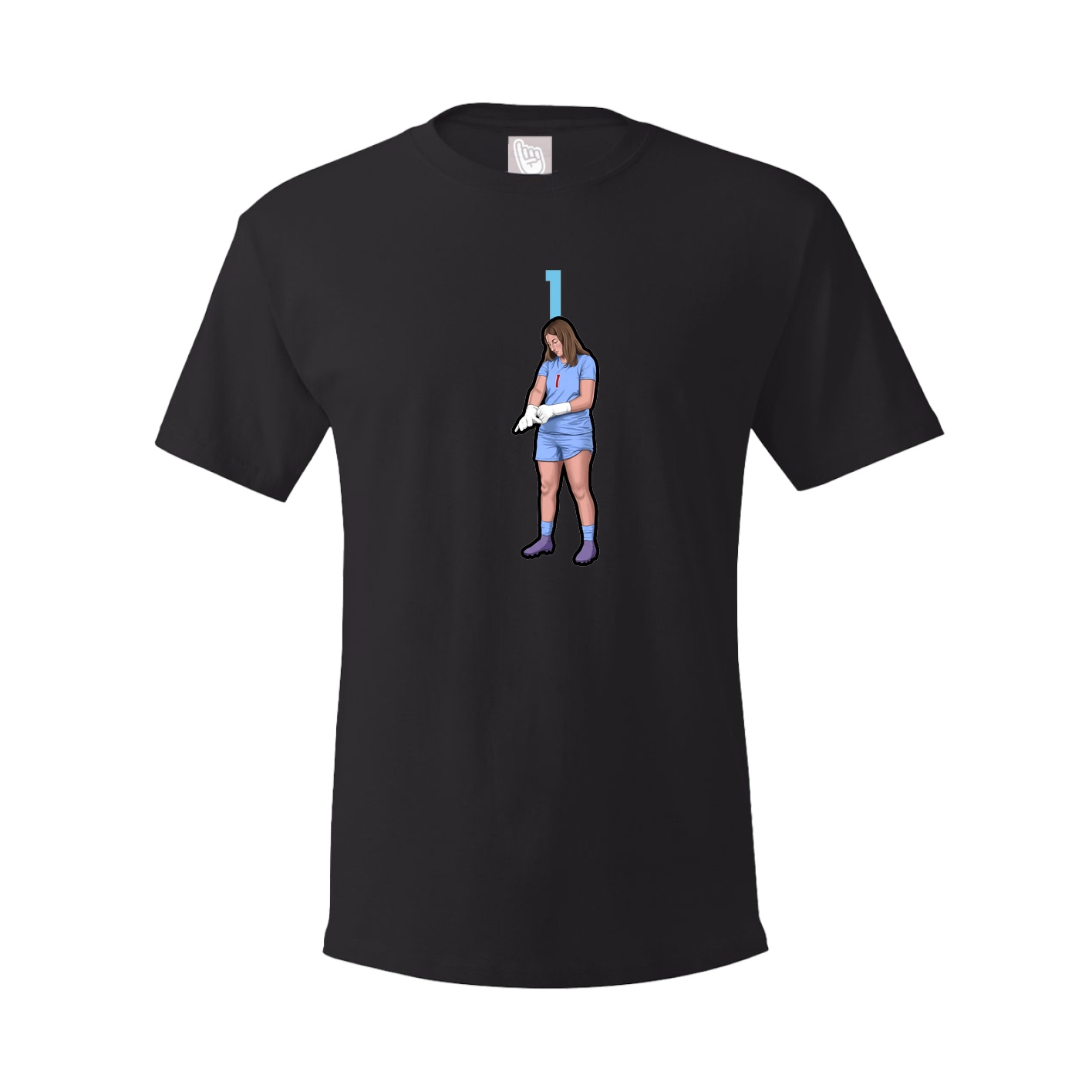 Youth Tee — Number Top in Black