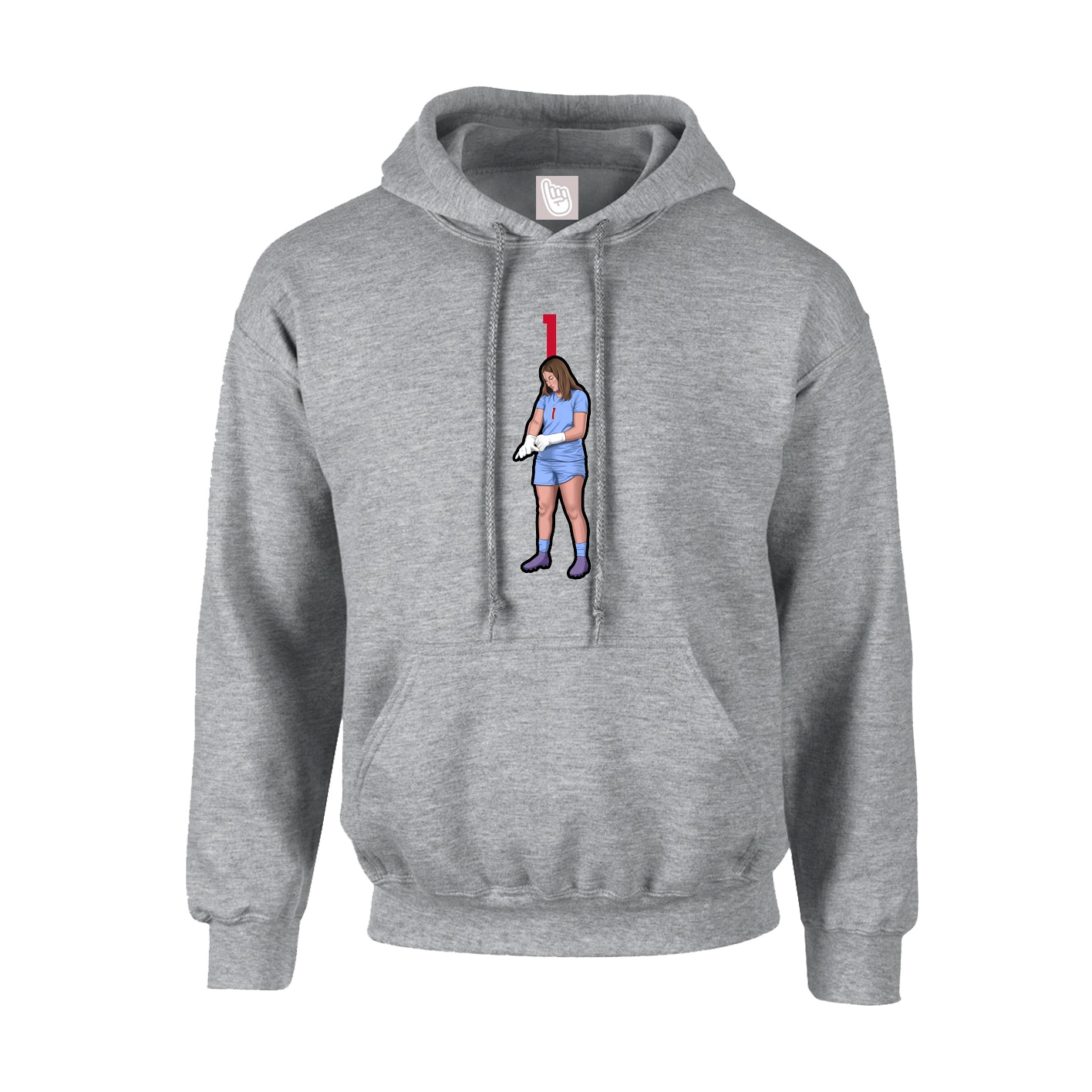 Hoodie — Number Top in Grey
