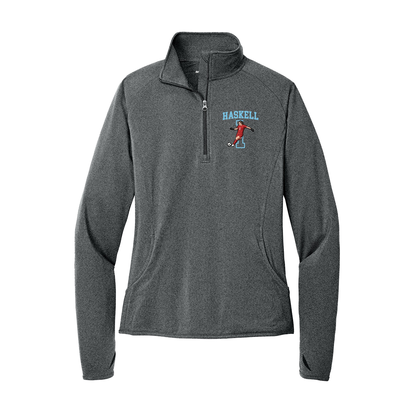 Women's Q-Zip Pullover — Shirsey in Grey