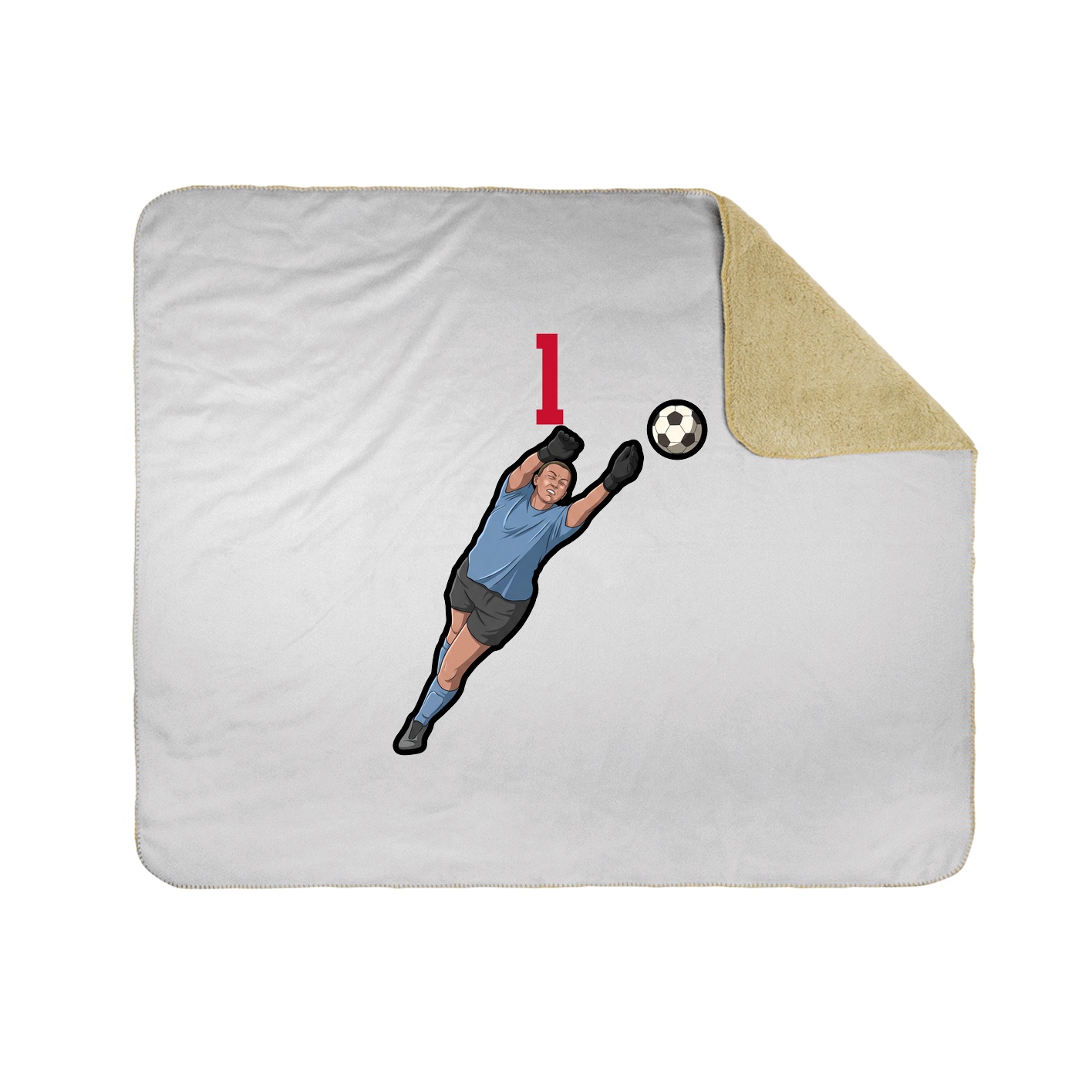Throw Blanket — Number Top in White