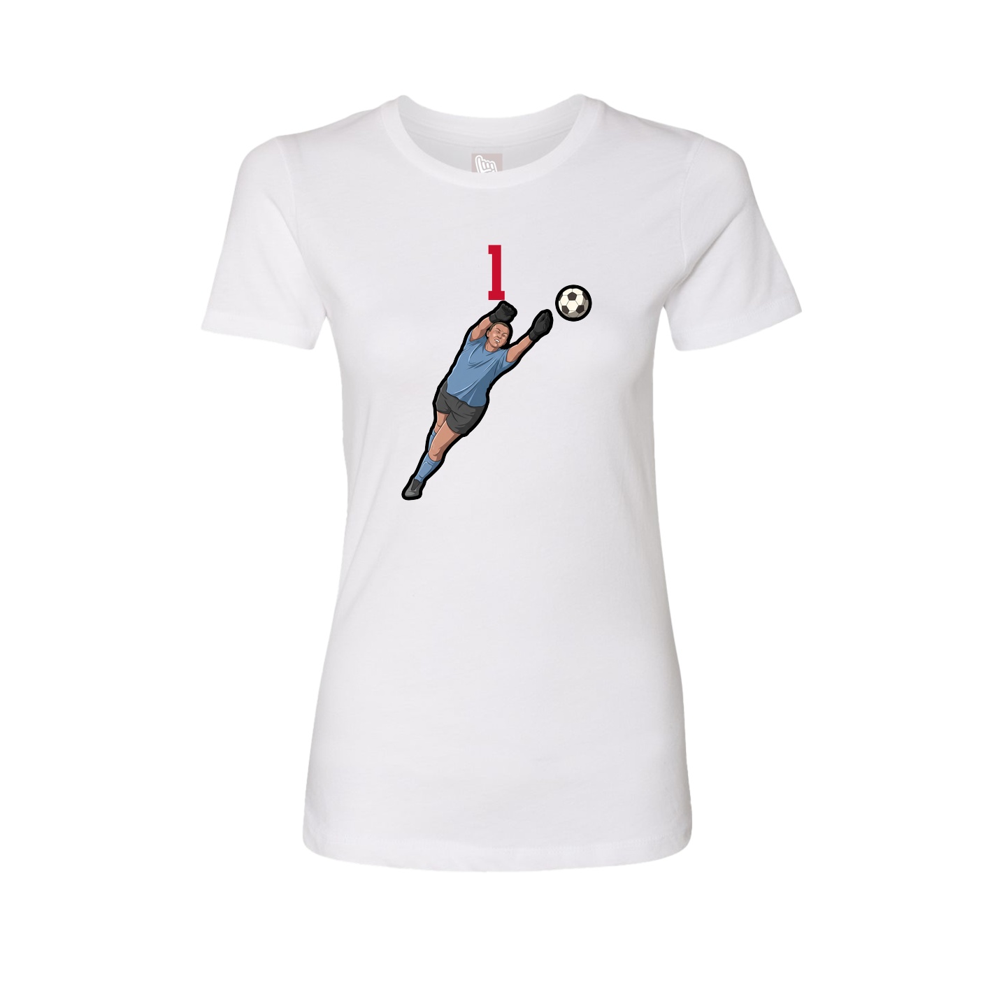 Womens Tee — Number Top in White