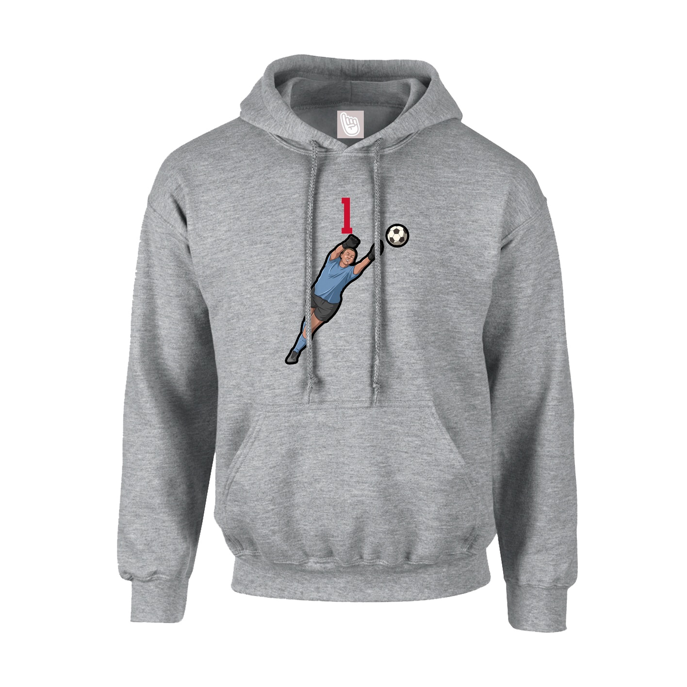 Hoodie — Number Top in Grey