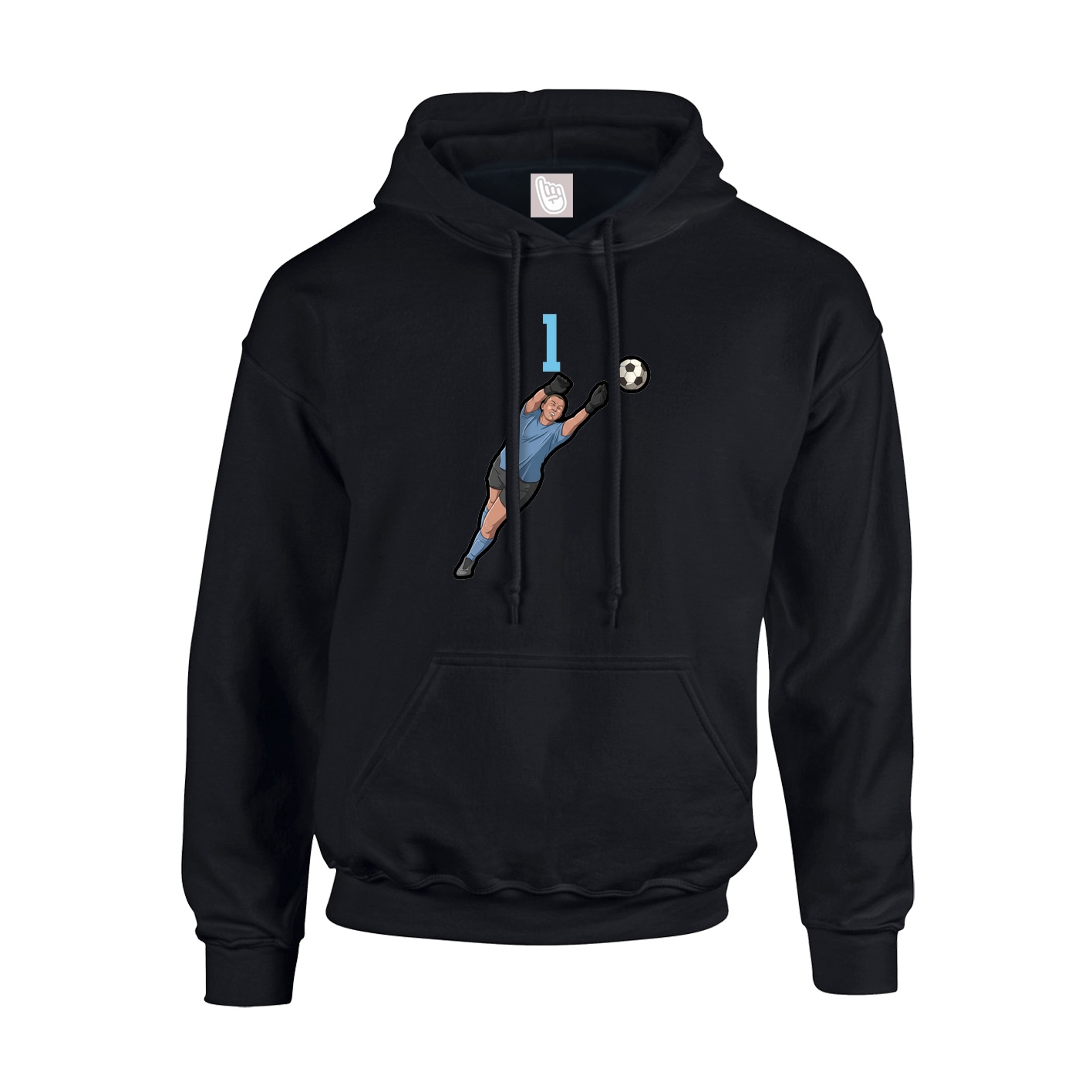 Youth Hoodie — Number Top in Black