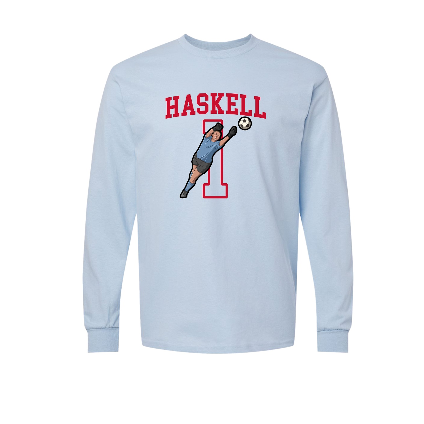 Long Sleeve Tee — Shirsey in Light Blue