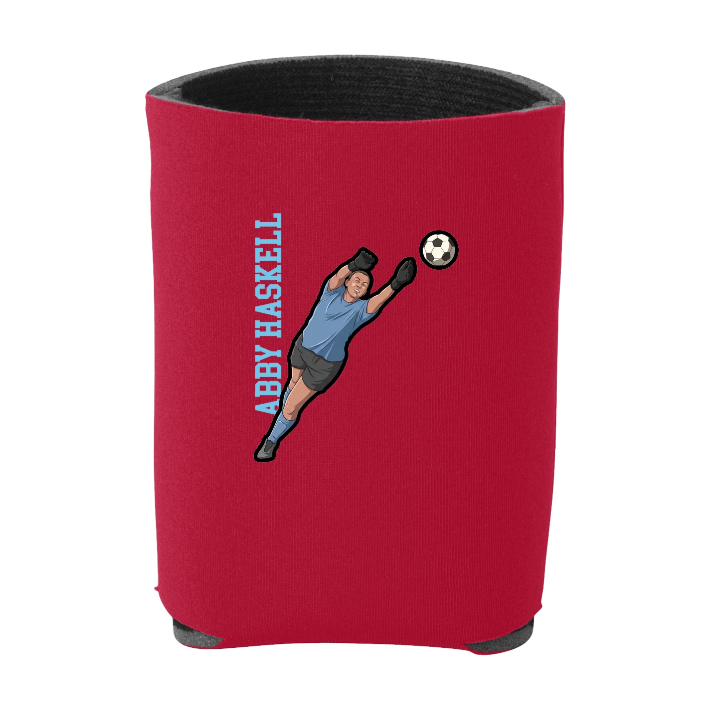 Can Holder — Name Vertical in Red