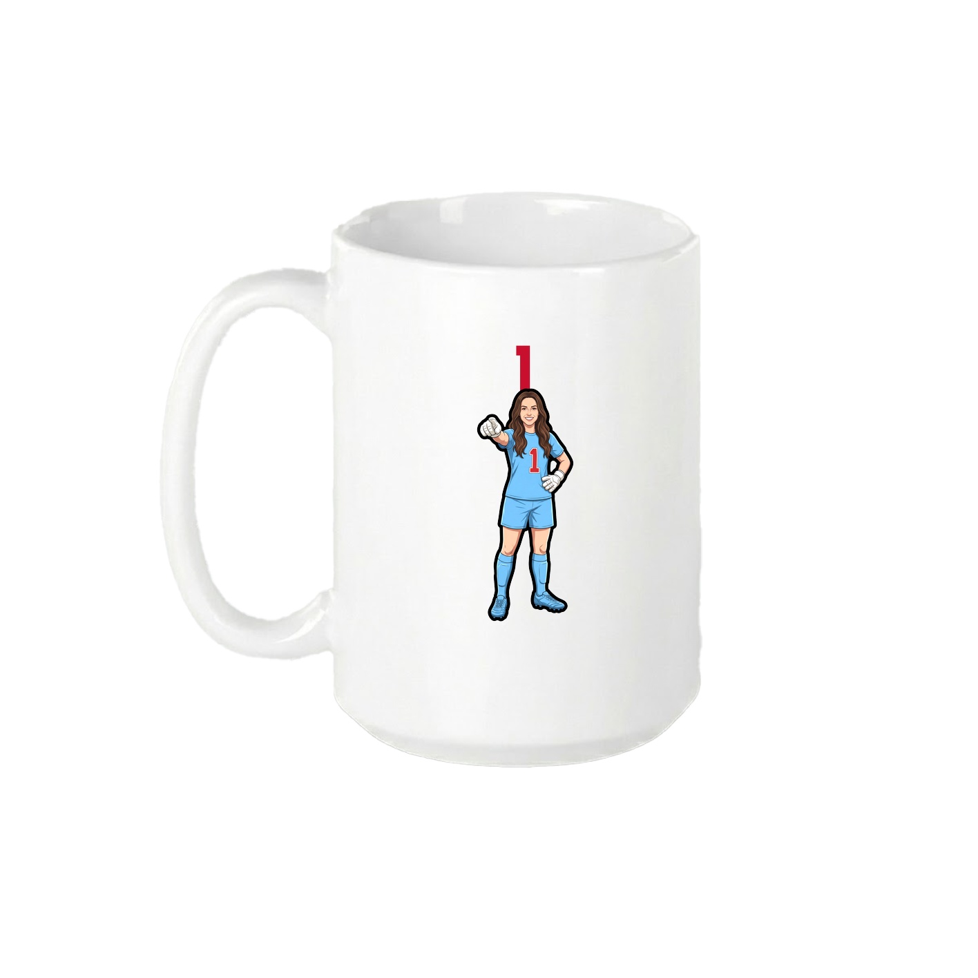 15oz Coffee Mug — Number Top in White