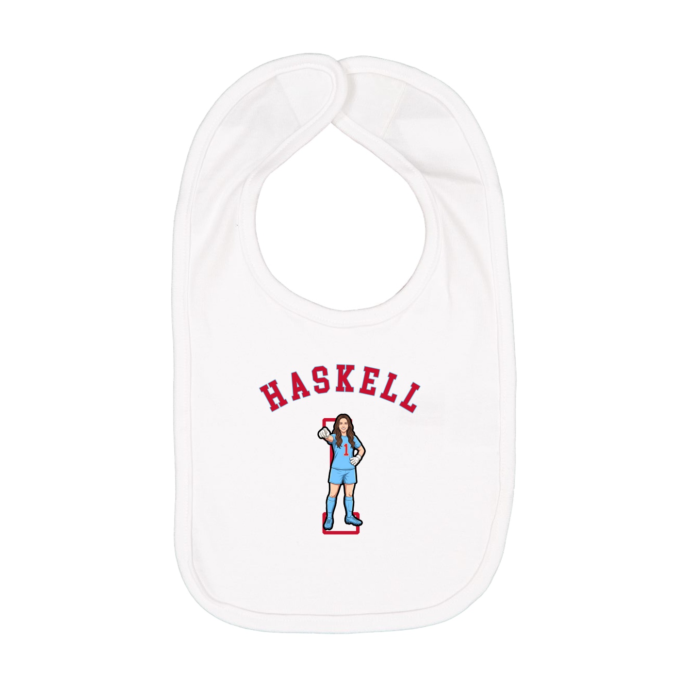Infant Bib — Shirsey Arch in White