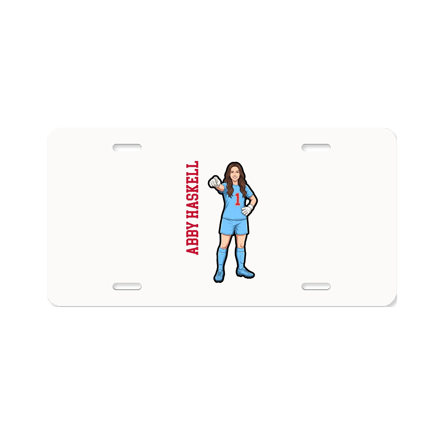 License Plate — Name Vertical in Classic
