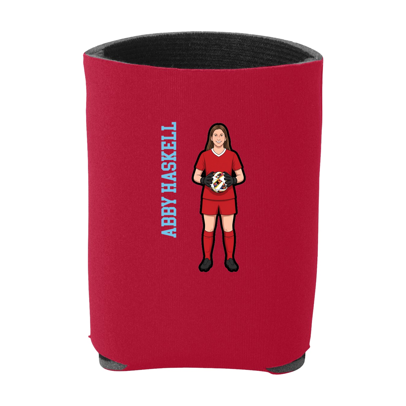 Can Holder — Name Vertical in Red