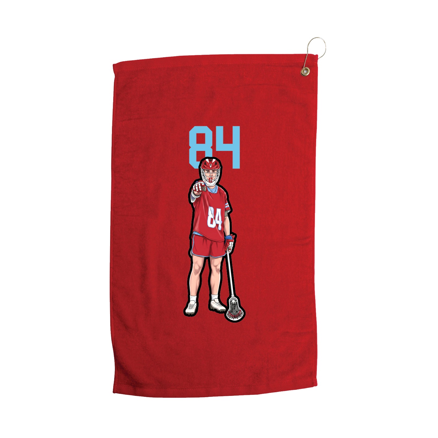 Golf Towel — Number Top in Red