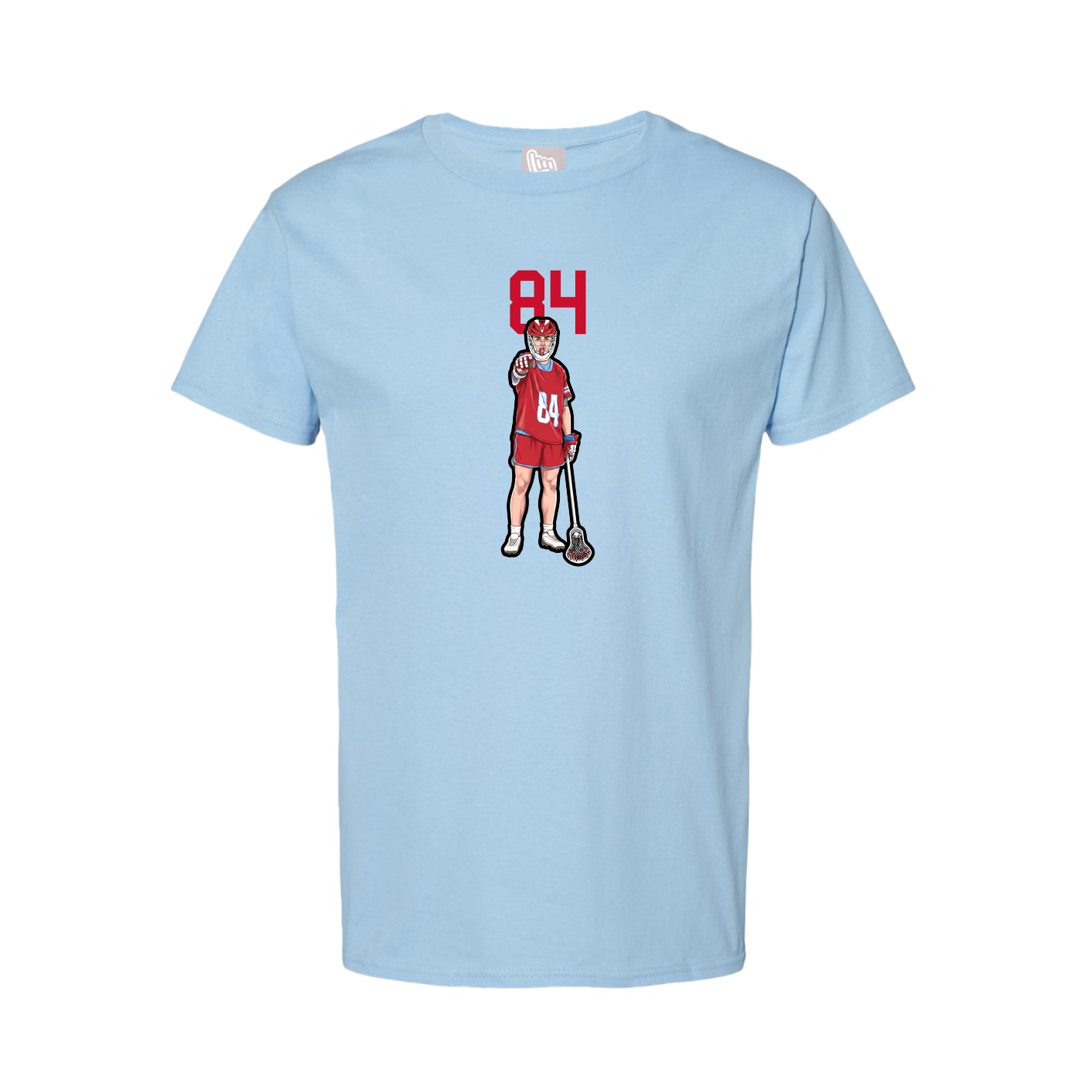 Youth Tee — Number Top in Light Blue