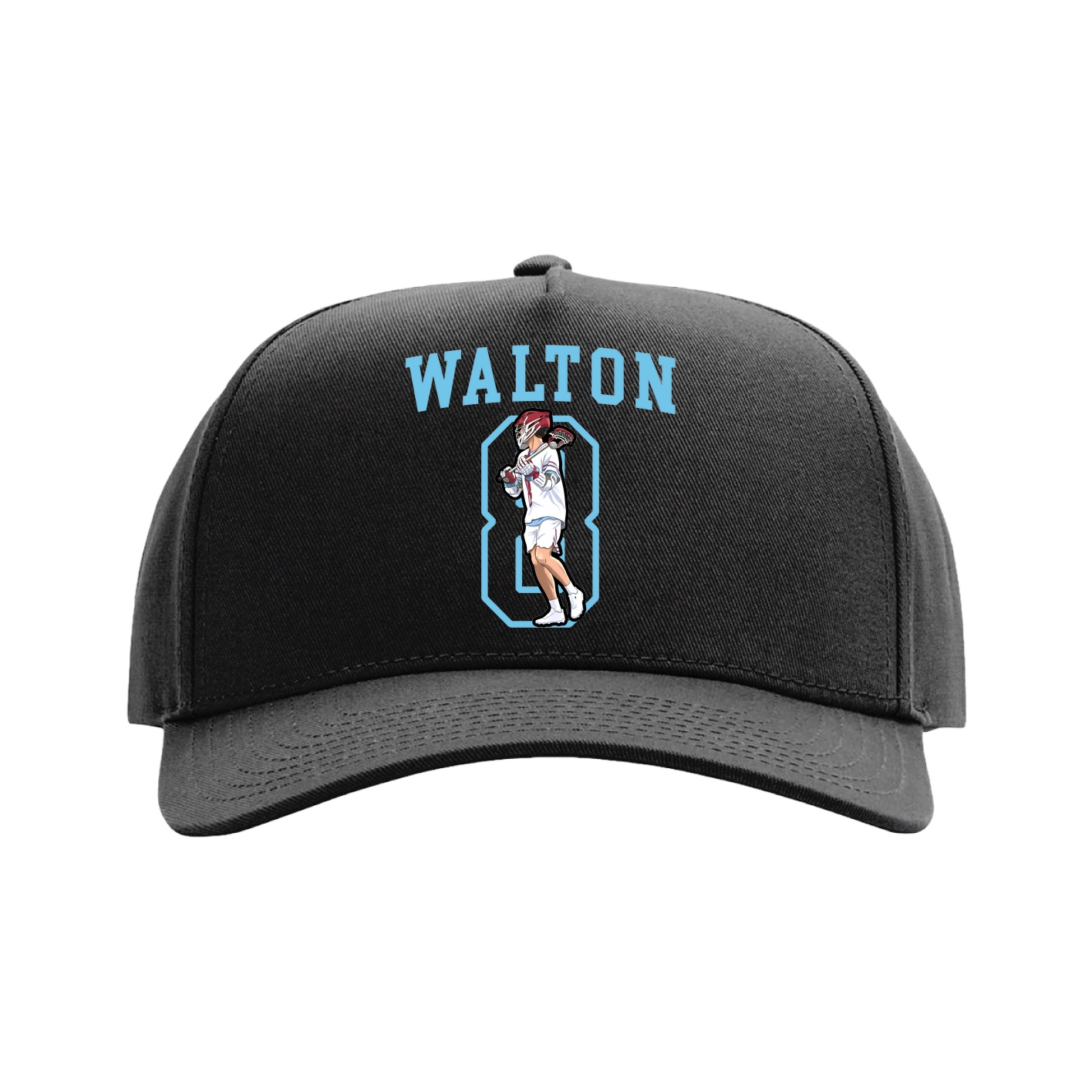 Full Fabric Five-Panel Champ Cap — Shirsey in Black