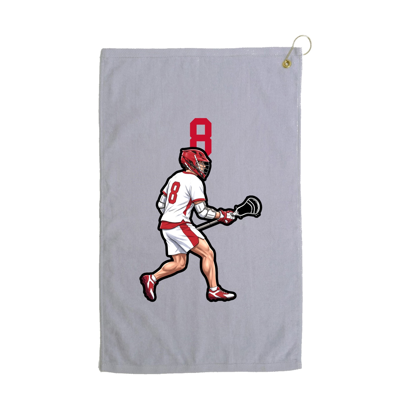 Golf Towel — Number Top in Grey