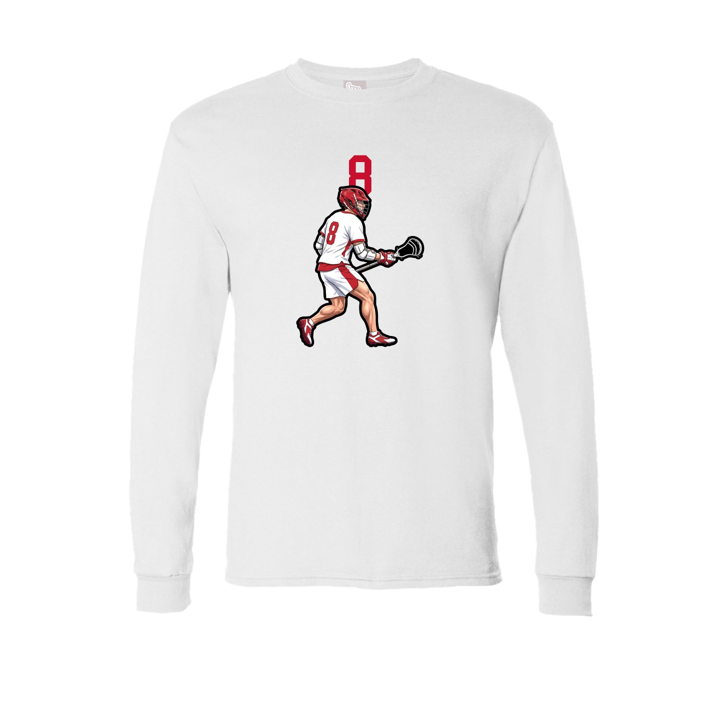 Long Sleeve Tee — Number Top in White