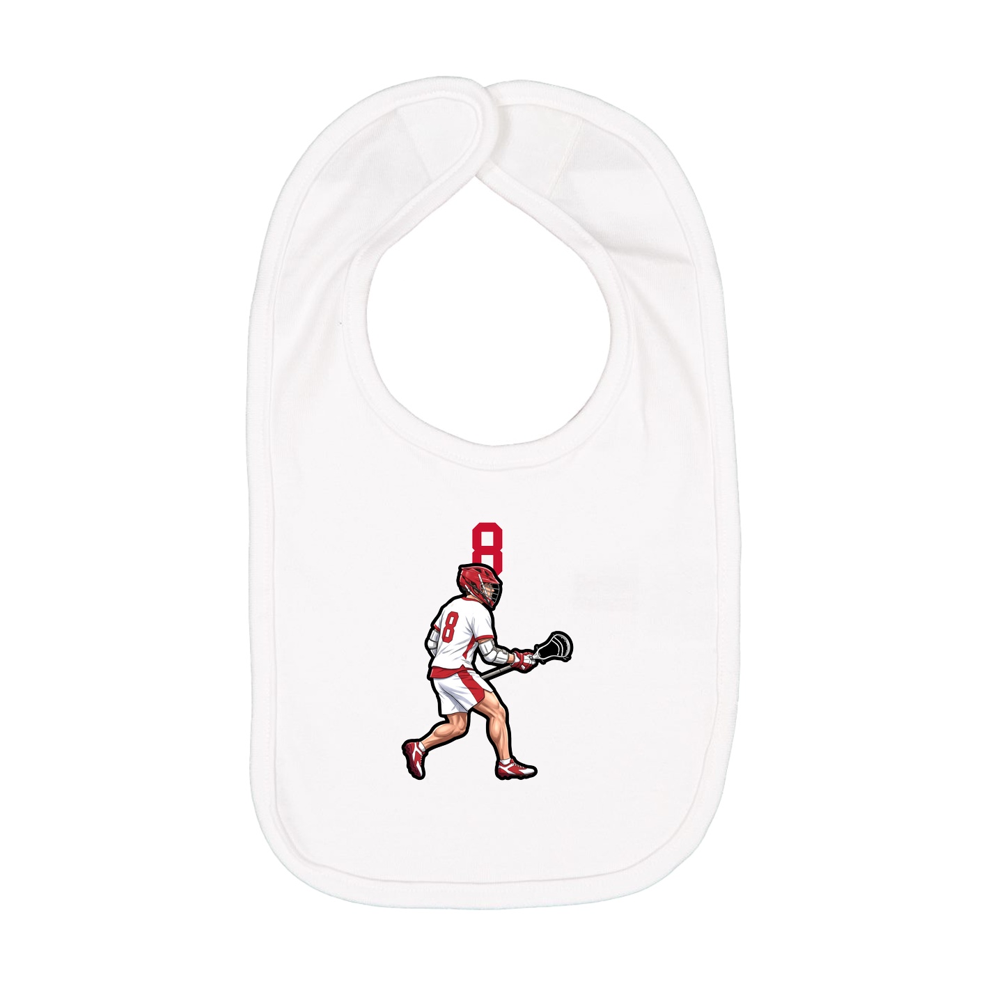 Infant Bib — Number Top in White