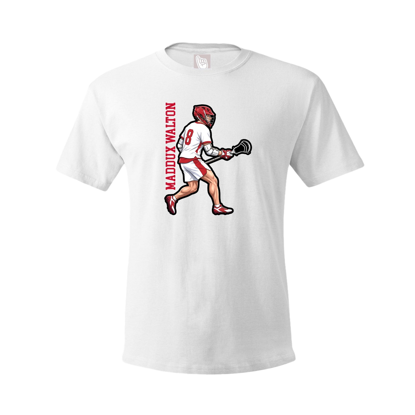Tee — Name Vertical in White