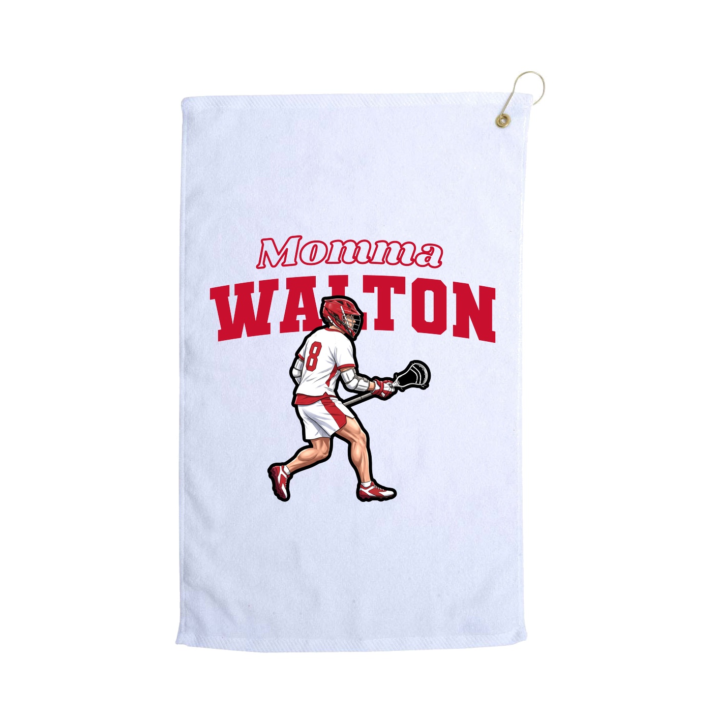 Golf Towel — Mothers Day Block in White