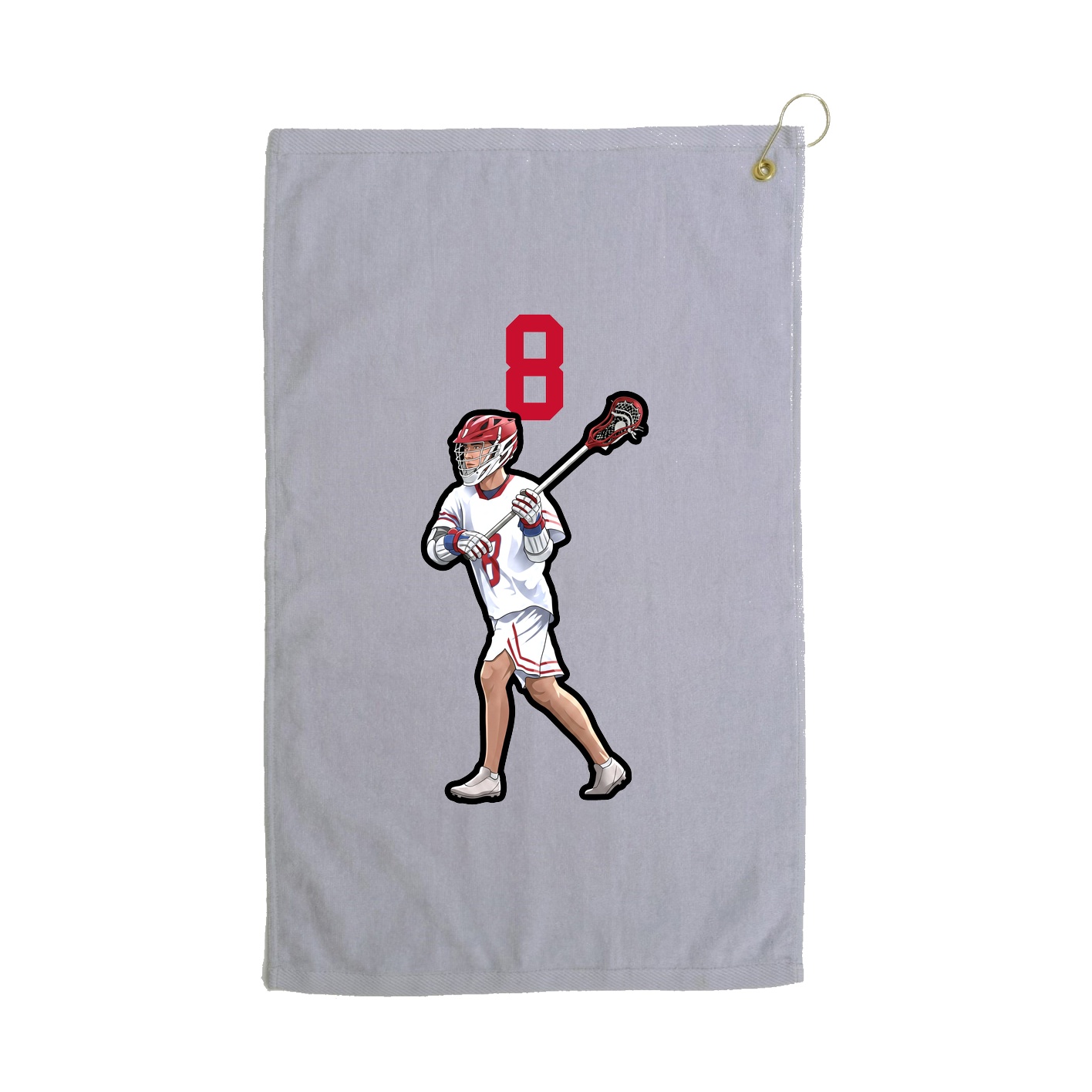 Golf Towel — Number Top in Grey