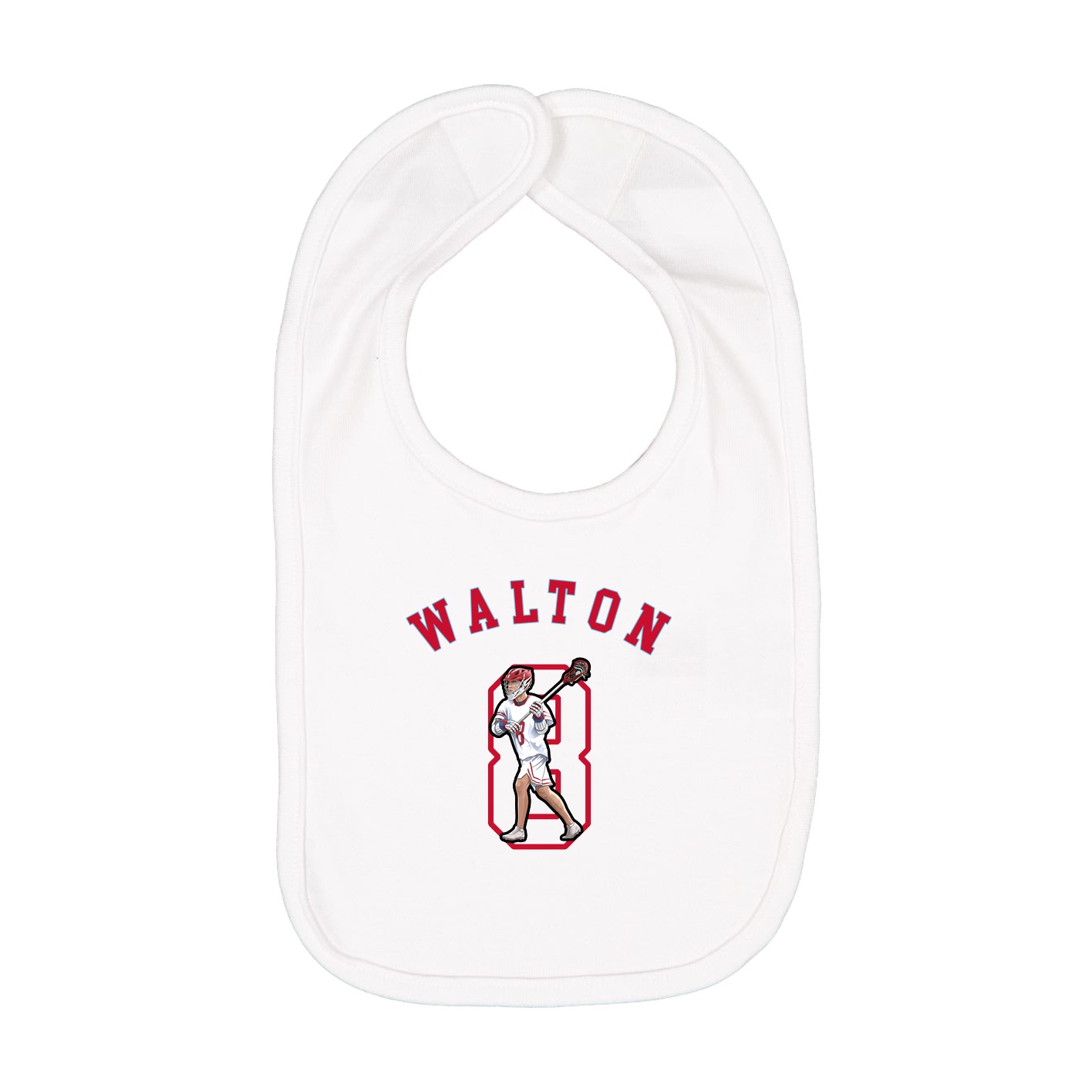 Infant Bib — Shirsey Arch in White