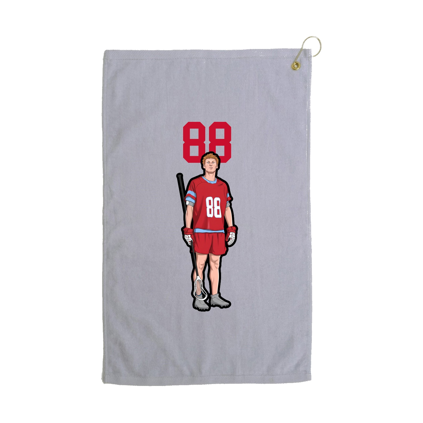 Golf Towel — Number Top in Grey