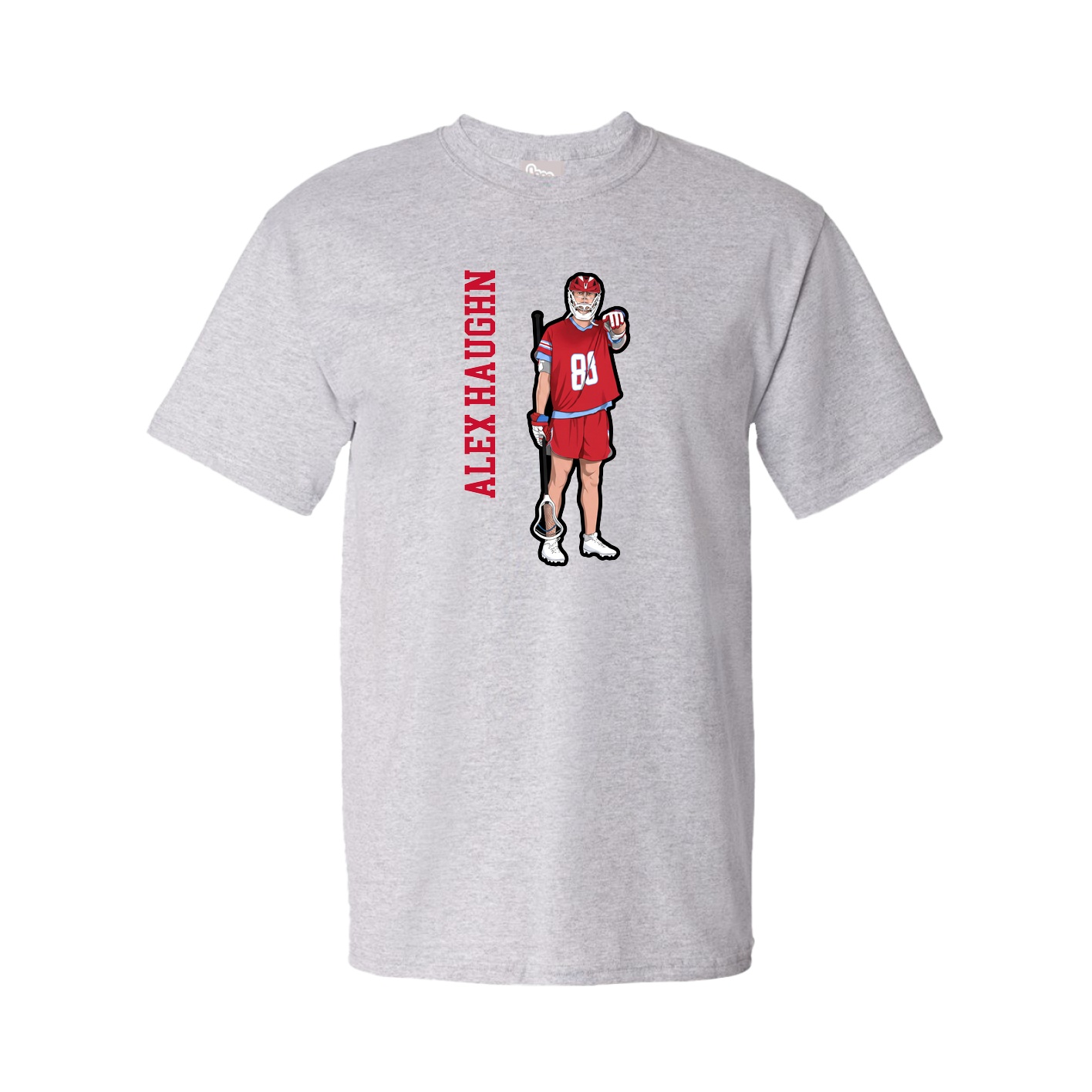 Youth Tee — Name Vertical in Grey