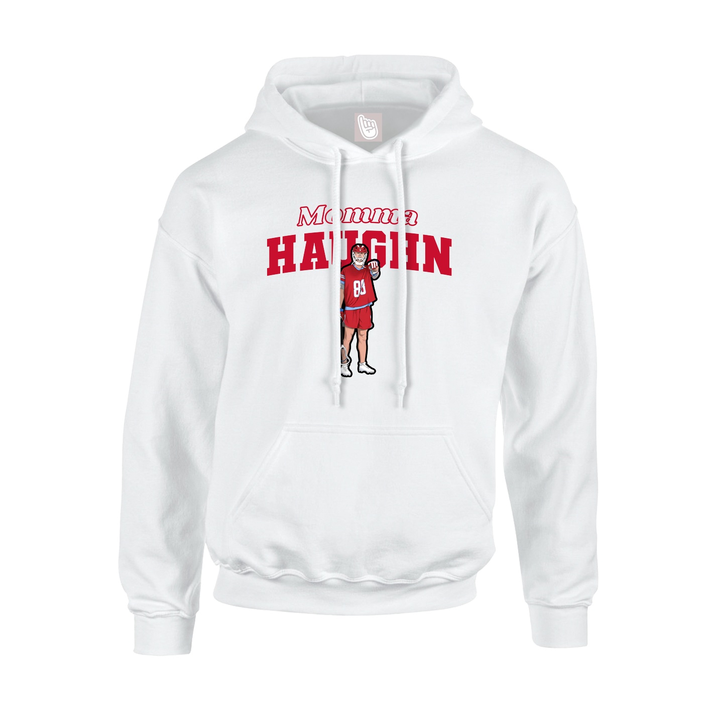 Youth Hoodie — Mothers Day Block in White