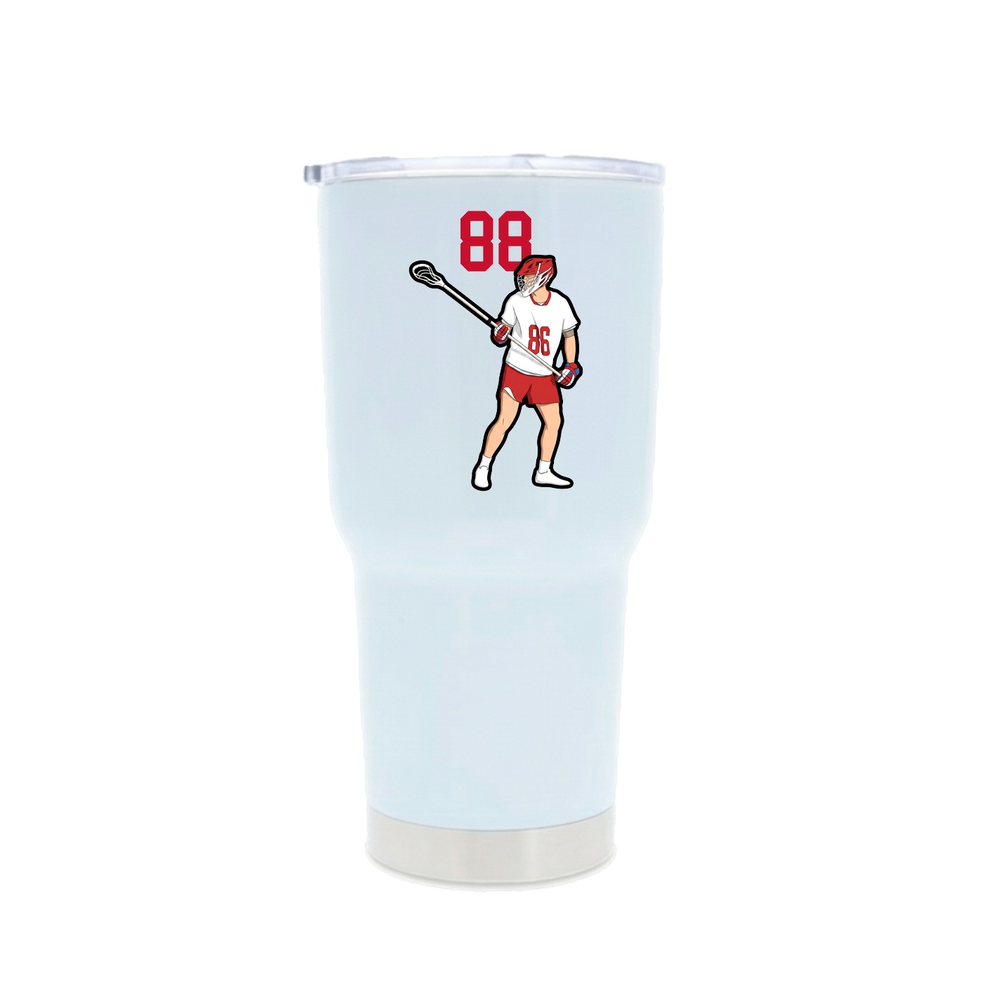 30oz Stainless Steel Tumbler — Number Top in White