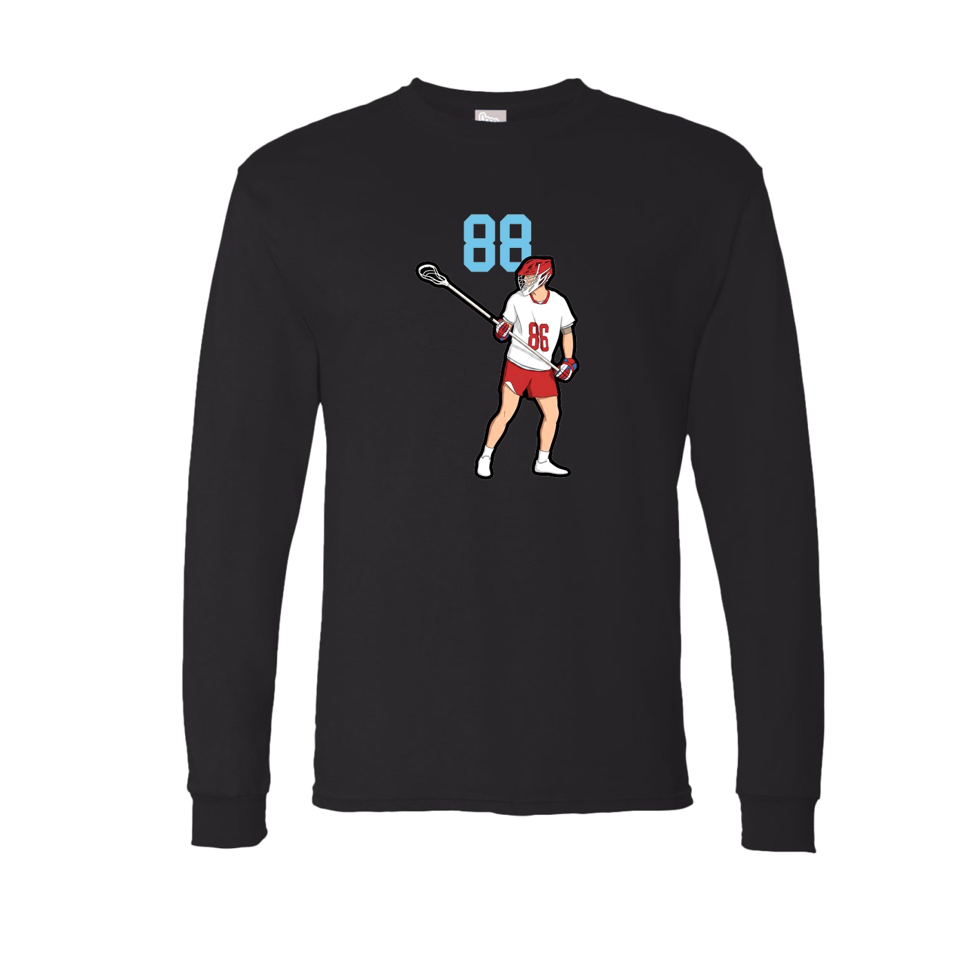 Long Sleeve Tee — Number Top in Black