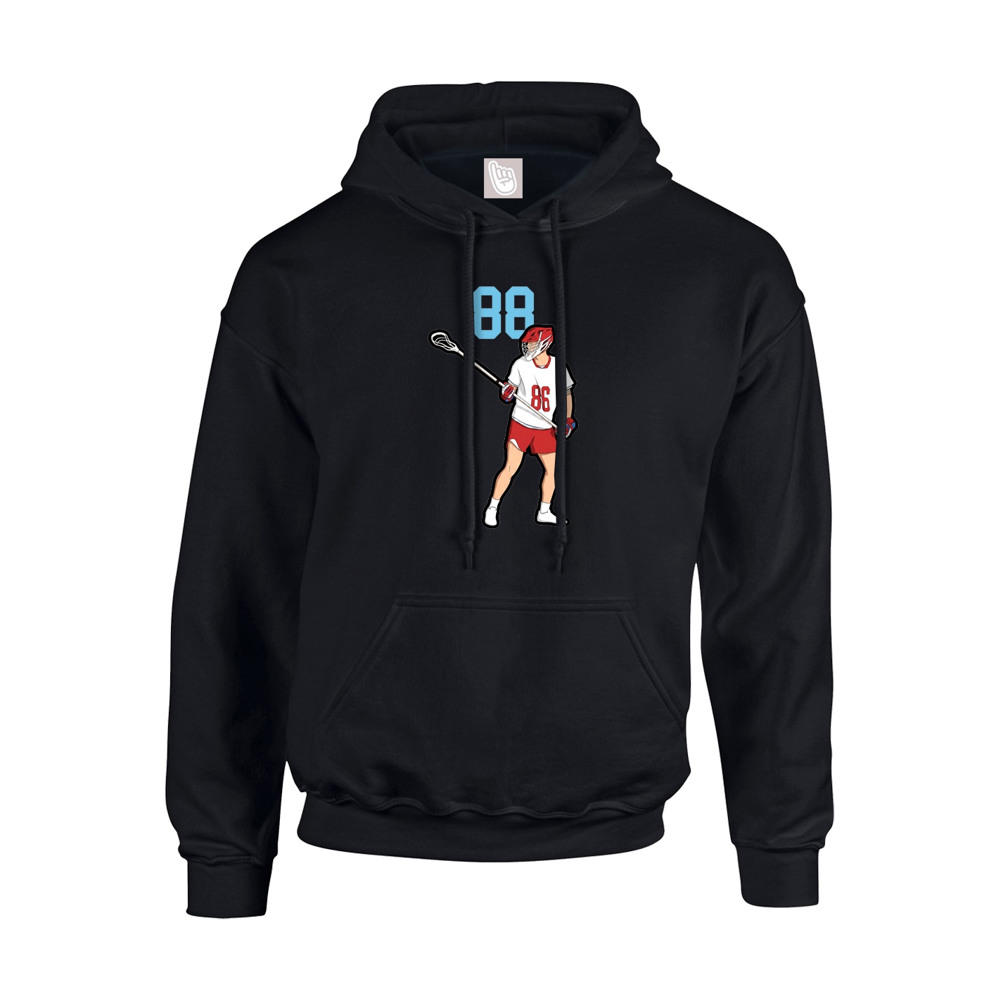 Hoodie — Number Top in Black