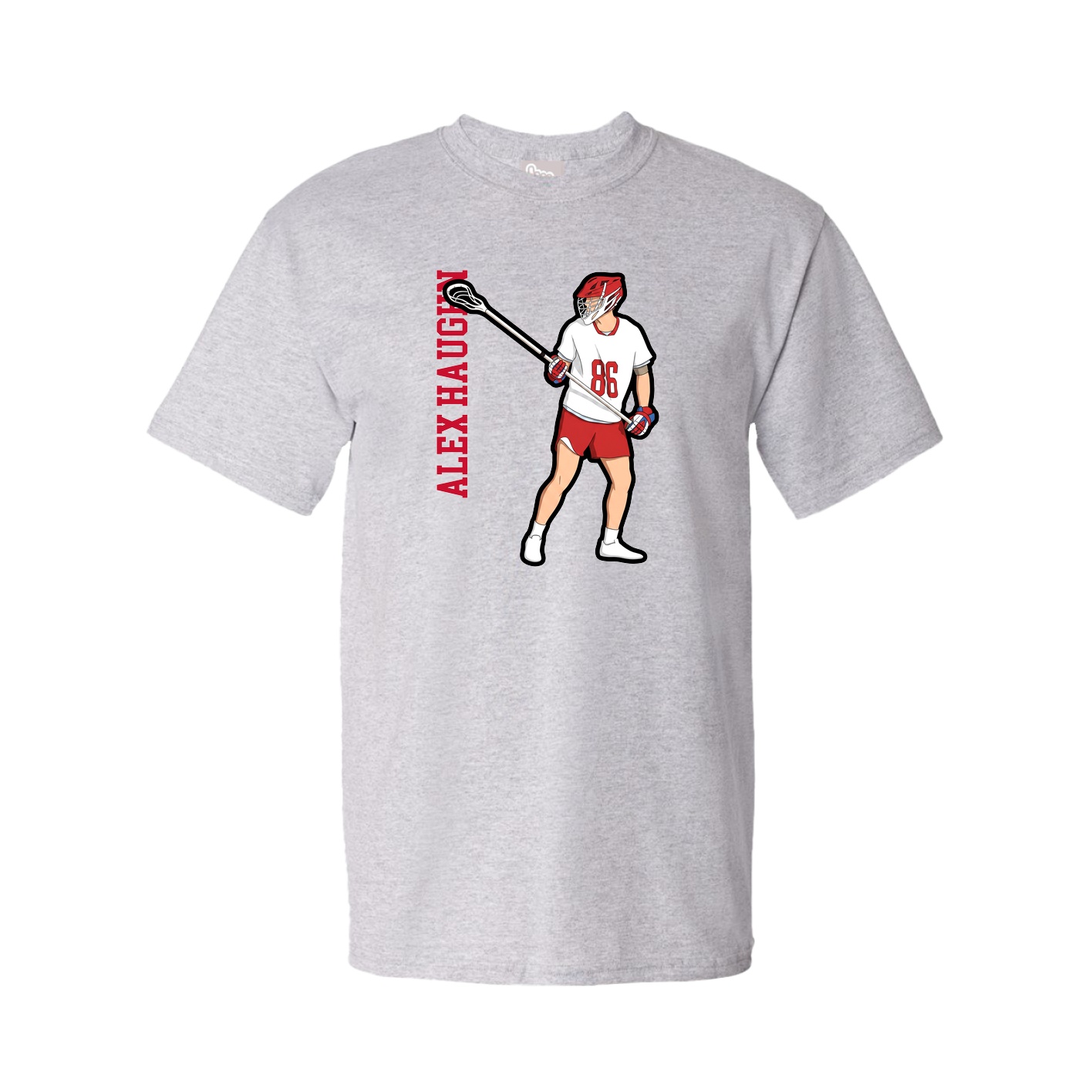 Tee — Name Vertical in Grey