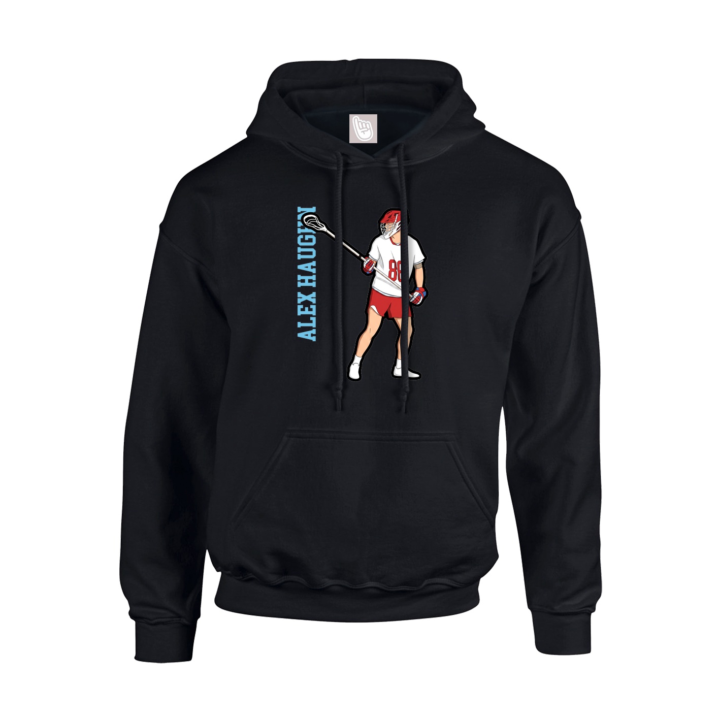 Hoodie — Name Vertical in Black