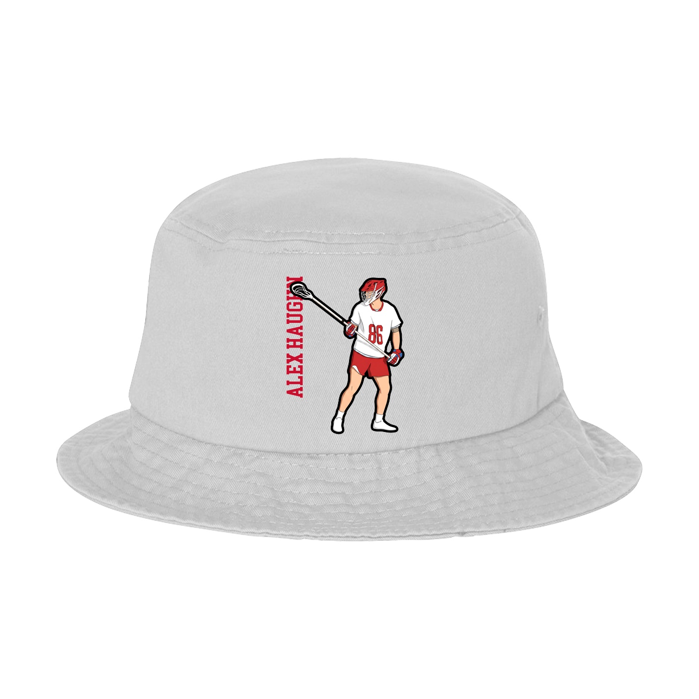 Bucket Cap — Name Vertical in White