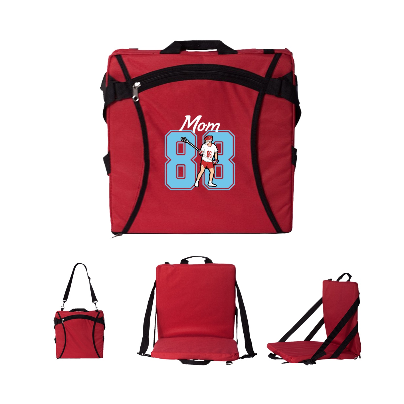Folding Stadium Seat — Mothers Day Shirsey in Red