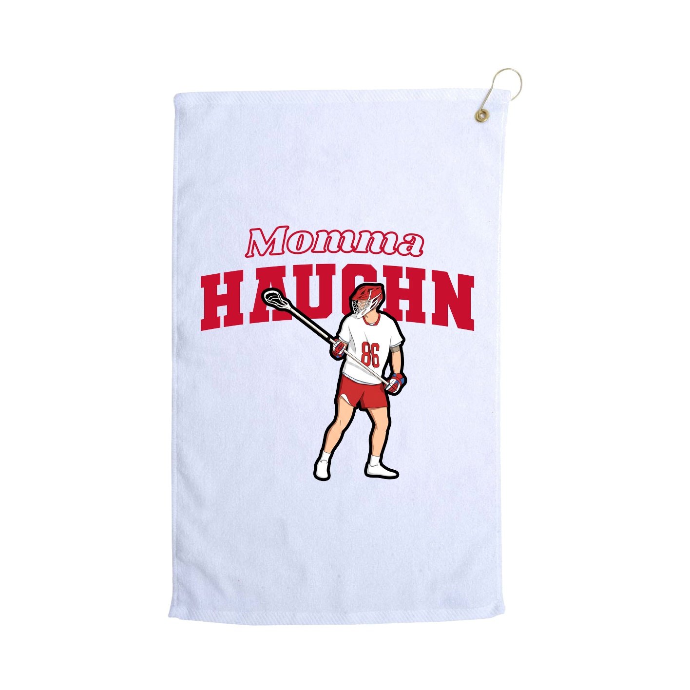 Golf Towel — Mothers Day Block in White