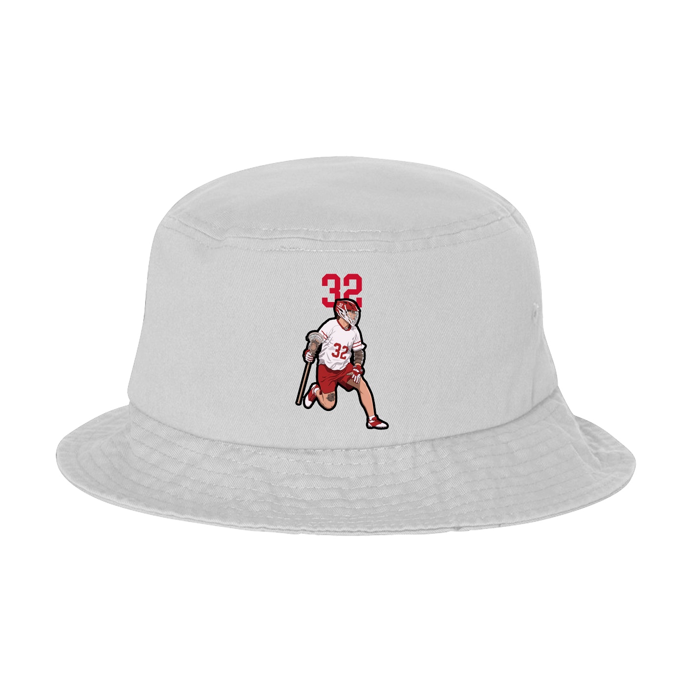 Bucket Cap — Number Top in White