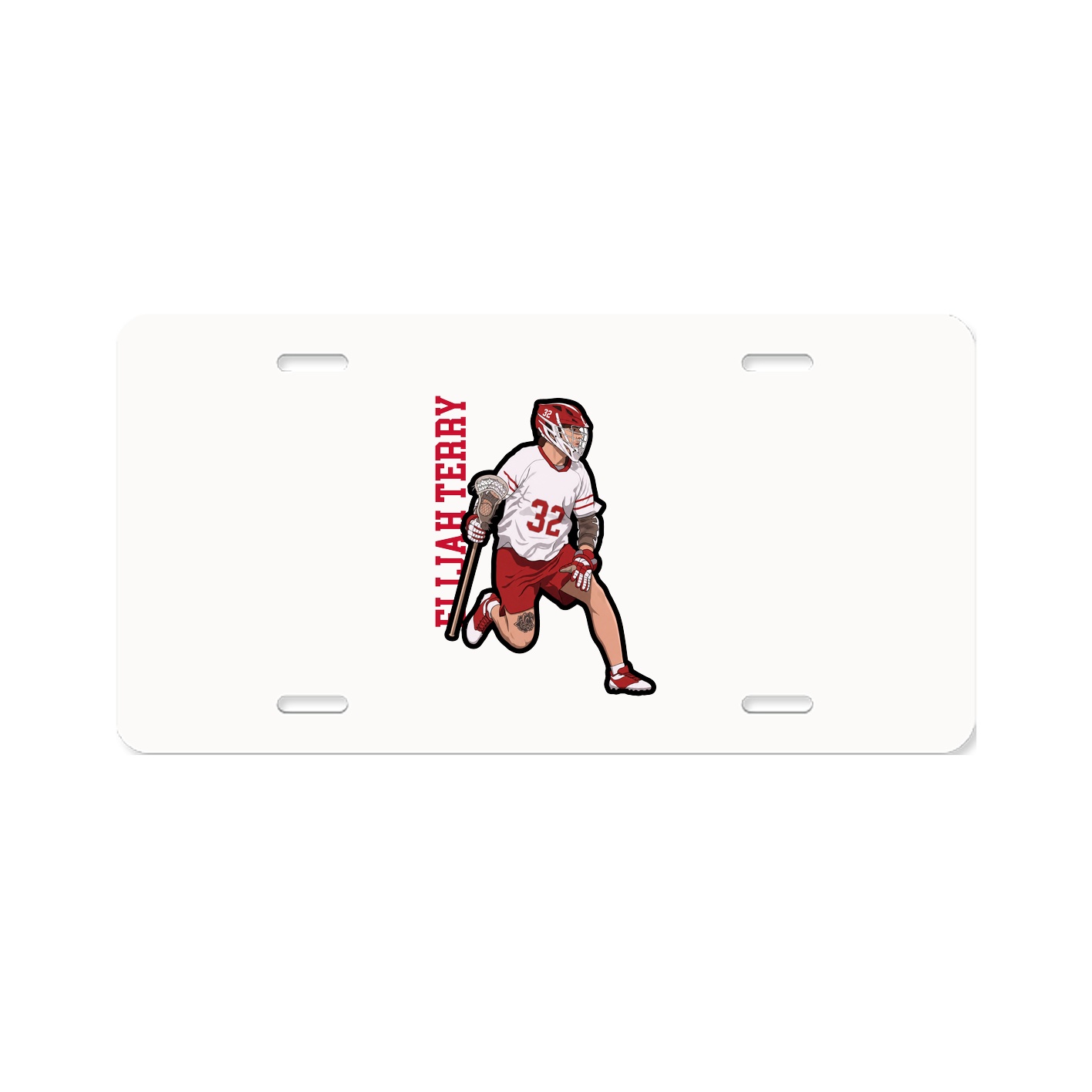 License Plate — Name Vertical in Classic