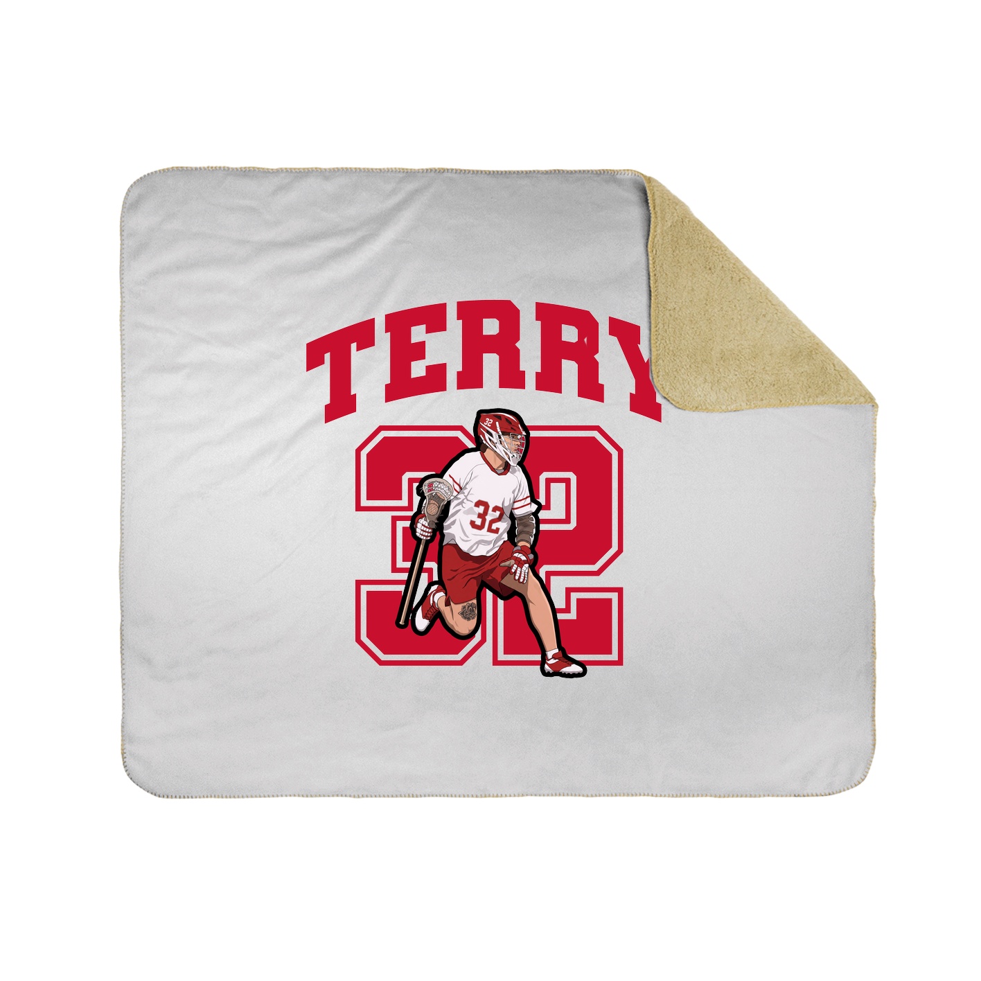Throw Blanket — Number in White