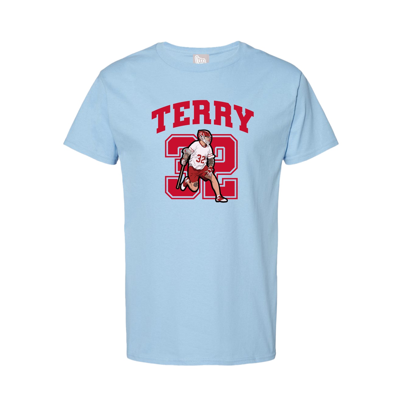 Youth Tee — Number in Light Blue