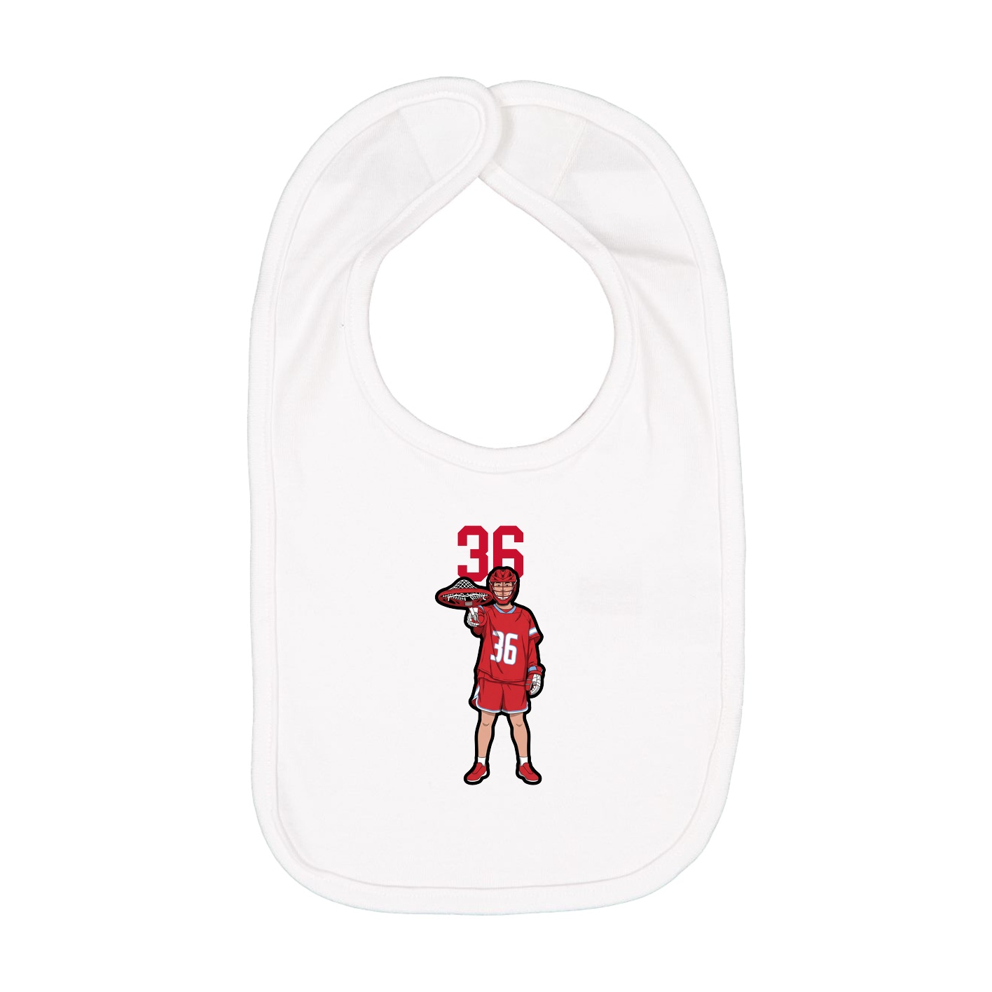 Infant Bib — Number Top in White
