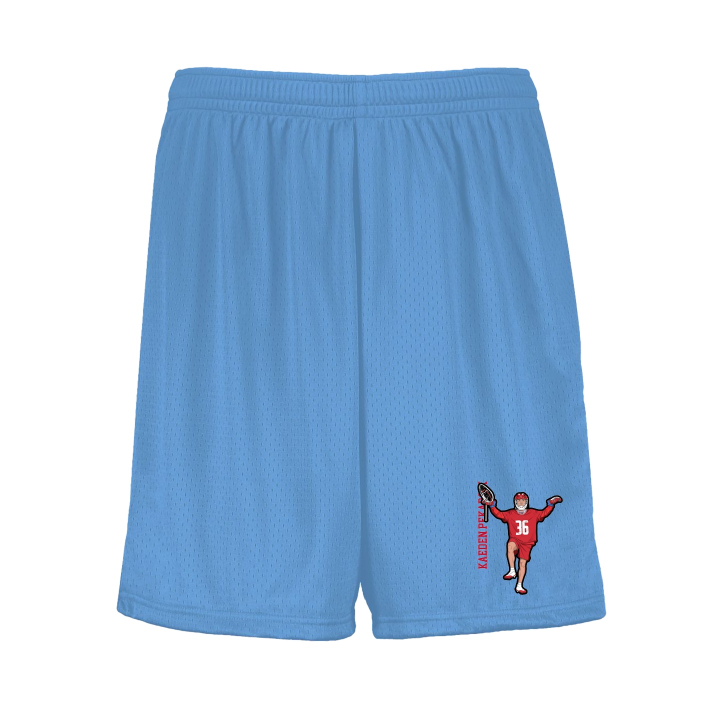 Shorts — Name Vertical in Light Blue